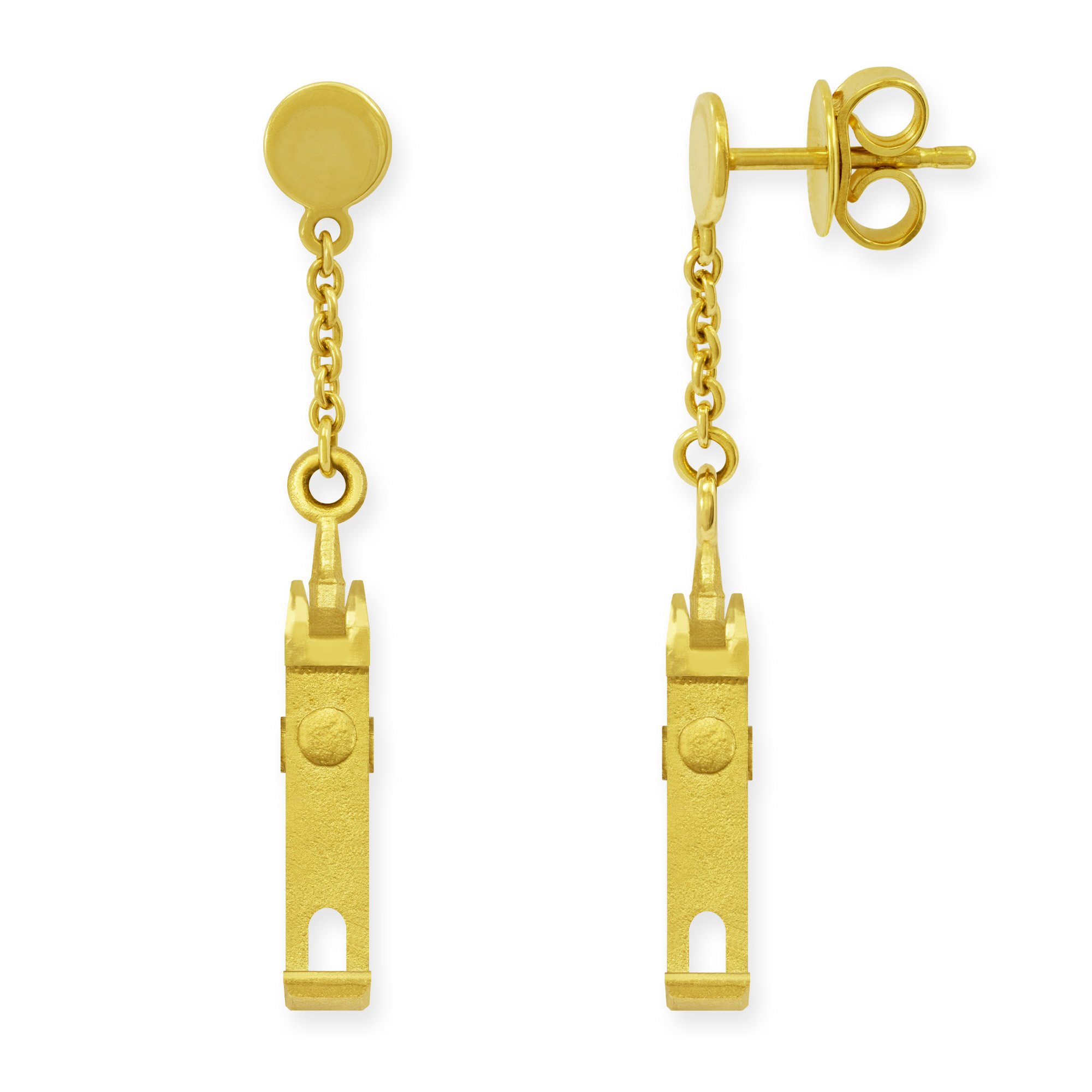 LESER Ohrstecker- Stadtturm Gelbgold