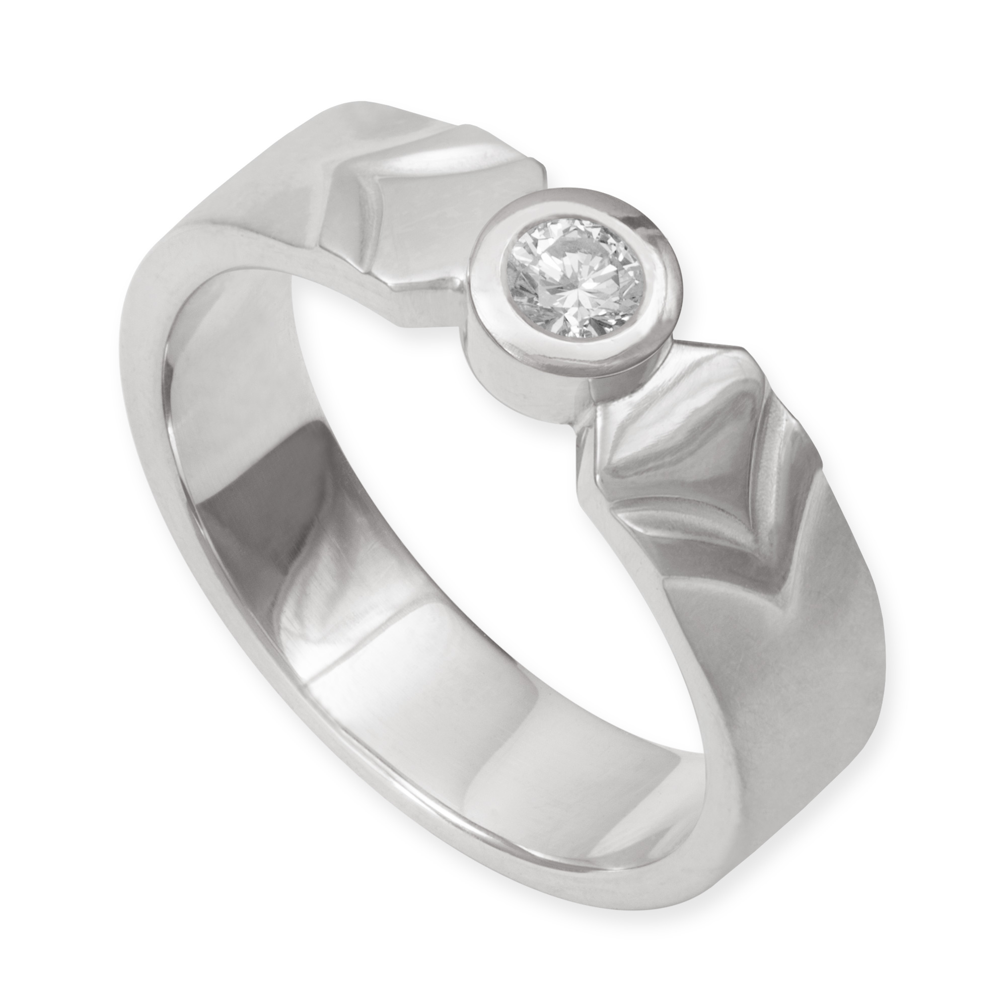 cw114736 LESER Palme-Ring 750 Weissgold