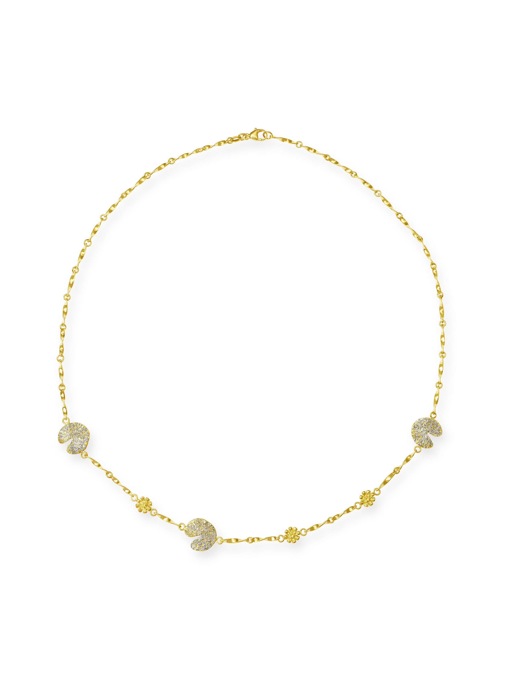 LESER Collier- Seerose 750 Gelbgold-122035