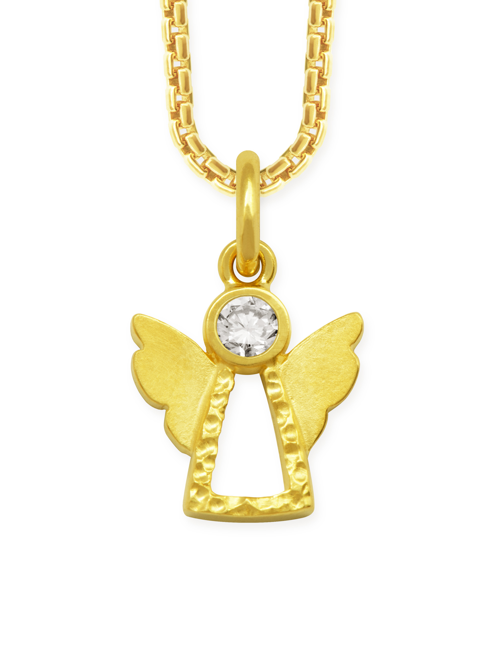 LESER Anhaenger- Engel 750 Gelbgold-Hammerschlag-Brillant-121950 LESER Anhaenger- Engel 750 Gelbgold-Hammerschlag-Brillant-121950