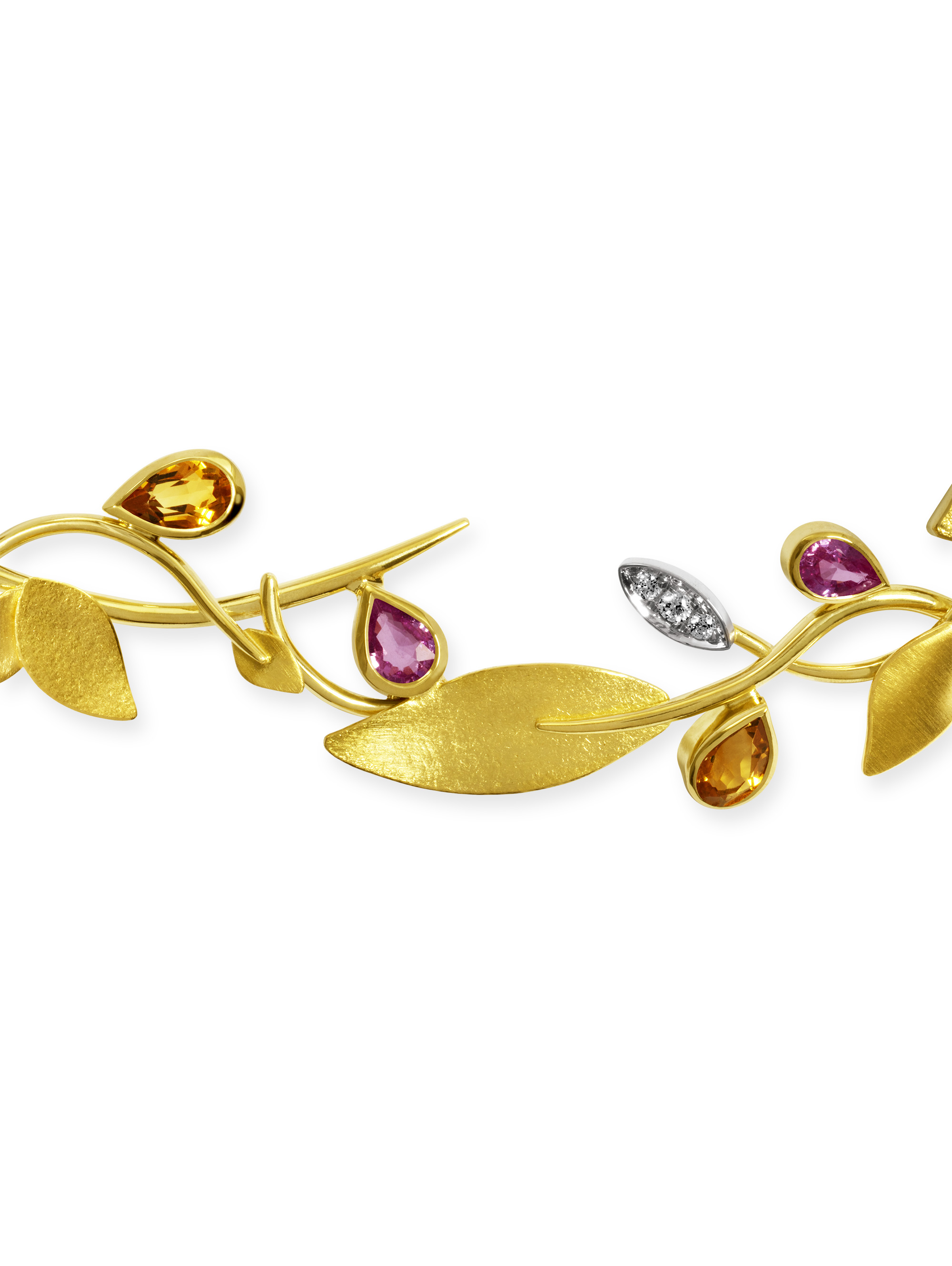 LESER Blaettercollier-750GG-750WG-Saphir-Citrin-Brillanten-121574 LESER Blaettercollier-750GG-750WG-Saphir-Citrin-Brillanten-121574