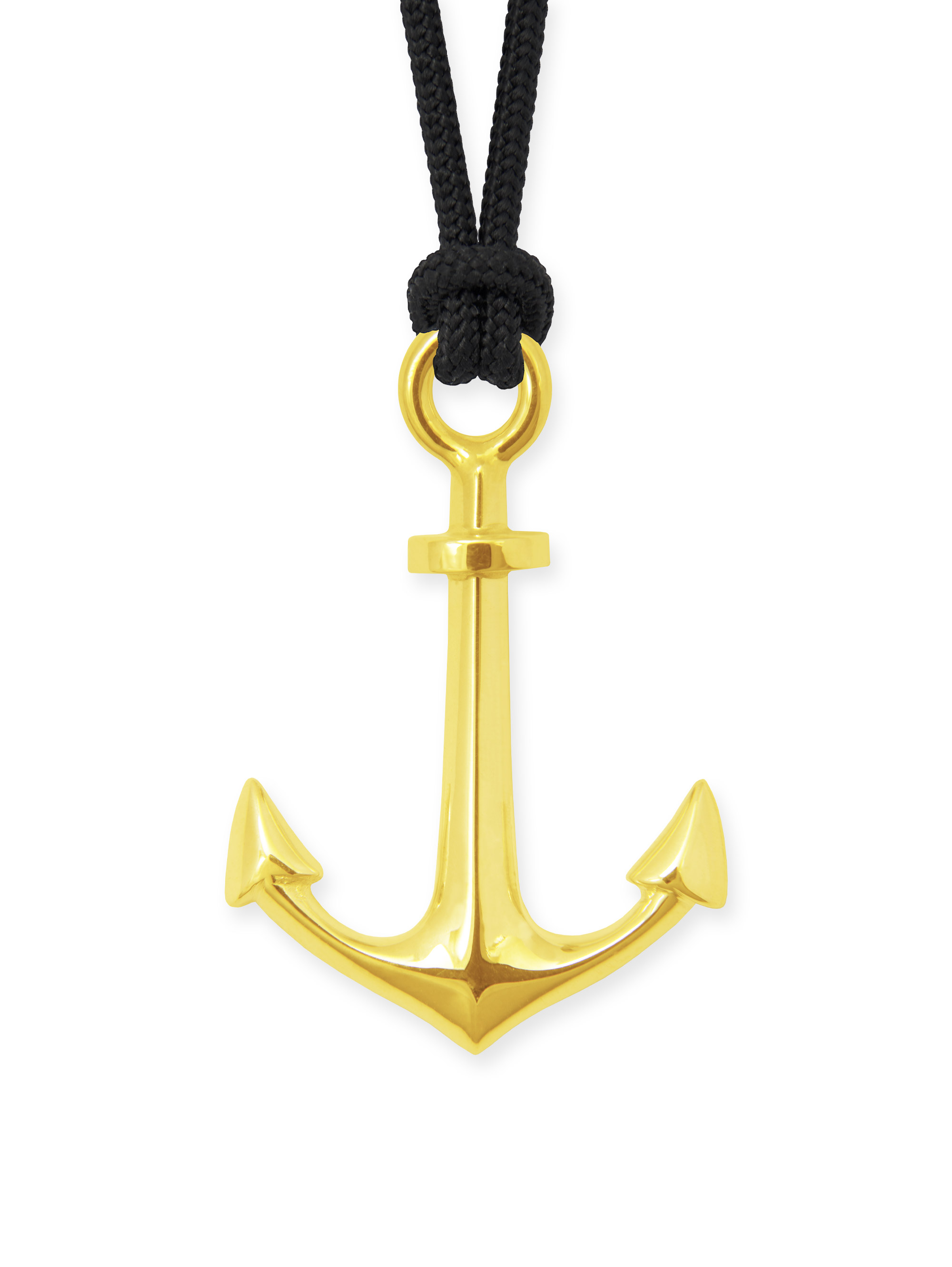 LESER Anhaenger-Maenner-Anker-750Gelbgold