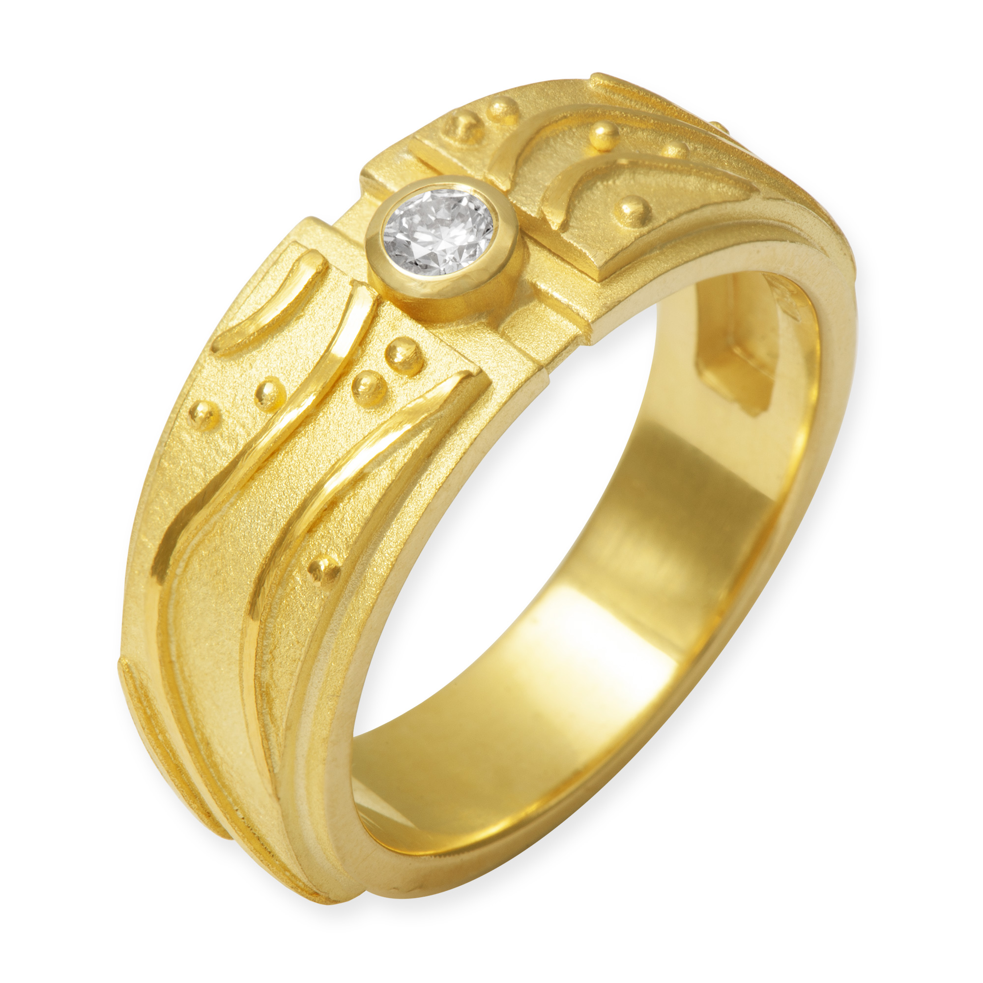 LESER Ring- Wellen 750 Gelbgold