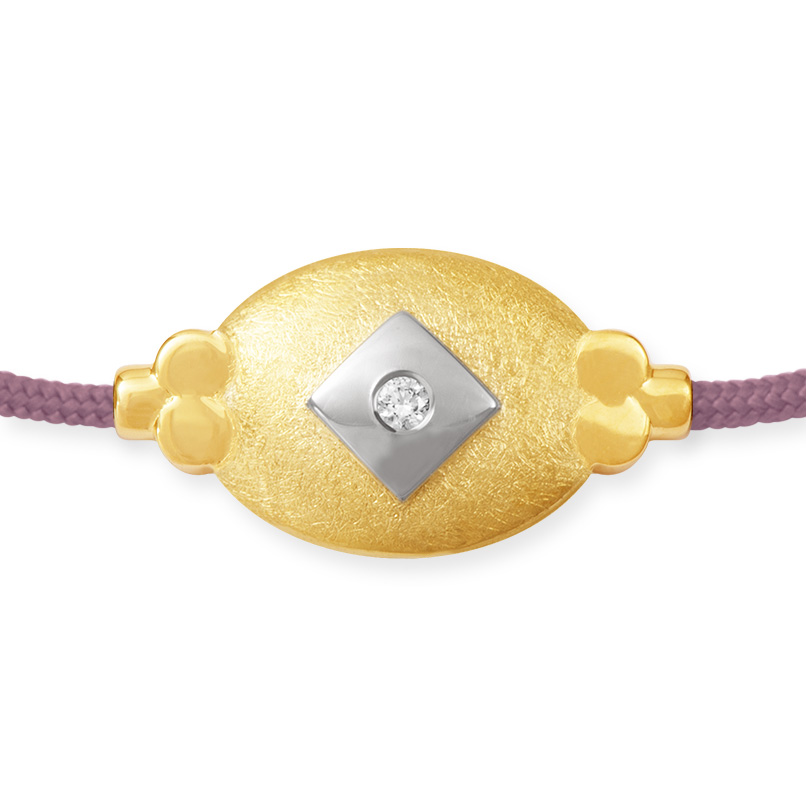 LESER Armband- 585 Gelbgold Raute