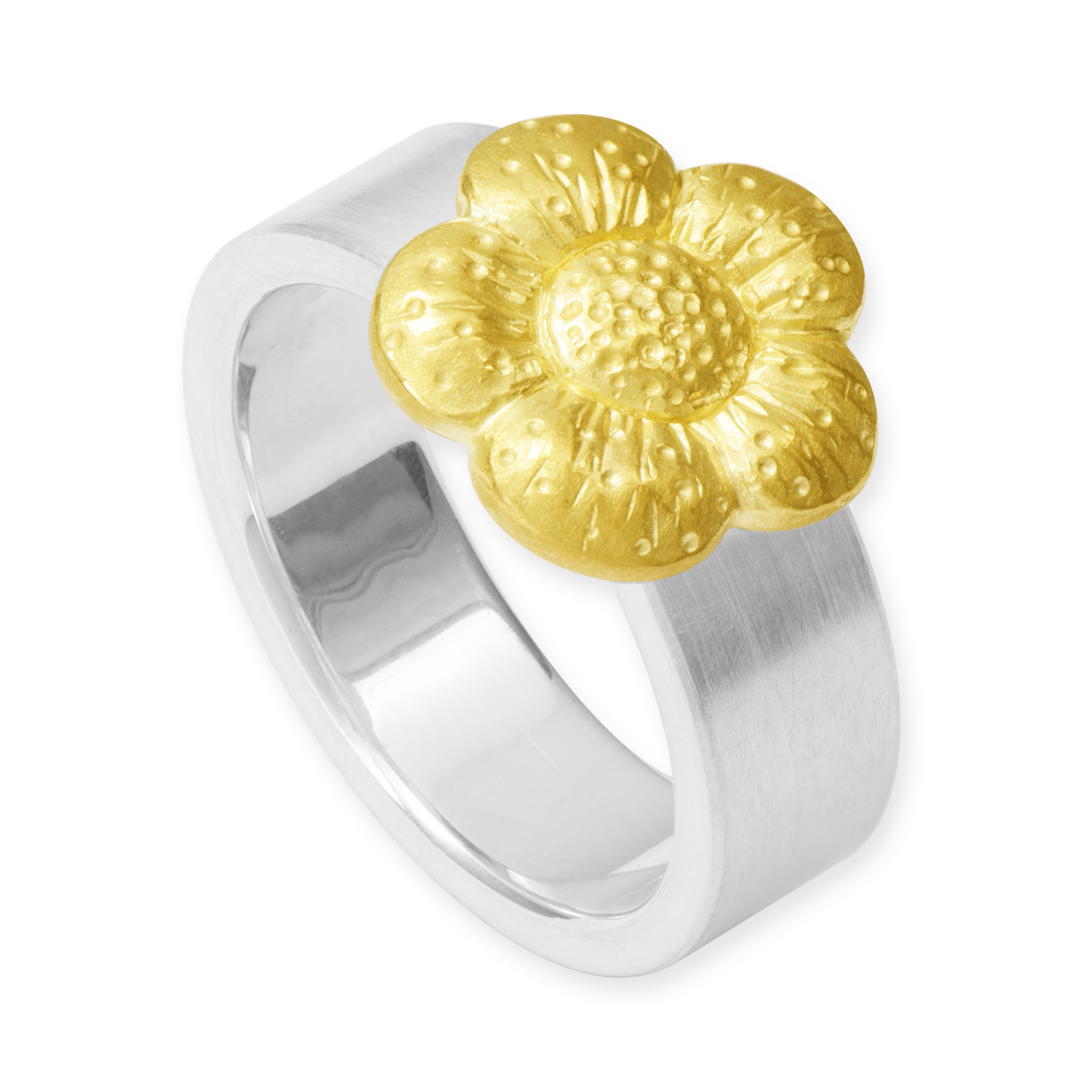Honey-Ring-breit_750GG-925Silber_112822 Ring breit zu Biene "Honey"