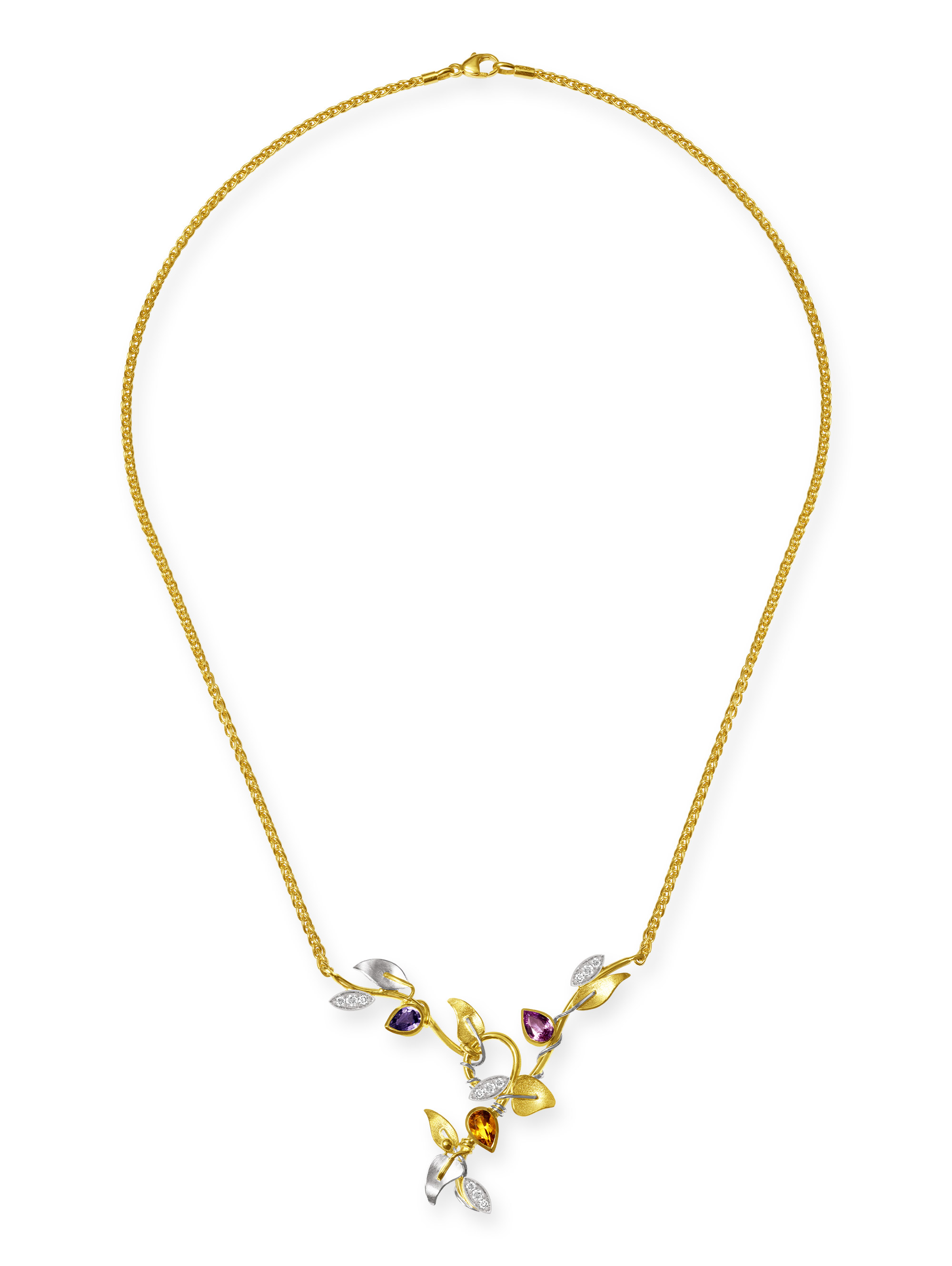 LESER Collier-Poesie-750Gelbgold-759Weissgold-Saphir-Citrin-122105 LESER Collier-Poesie-750Gelbgold-759Weissgold-Saphir-Citrin-122105