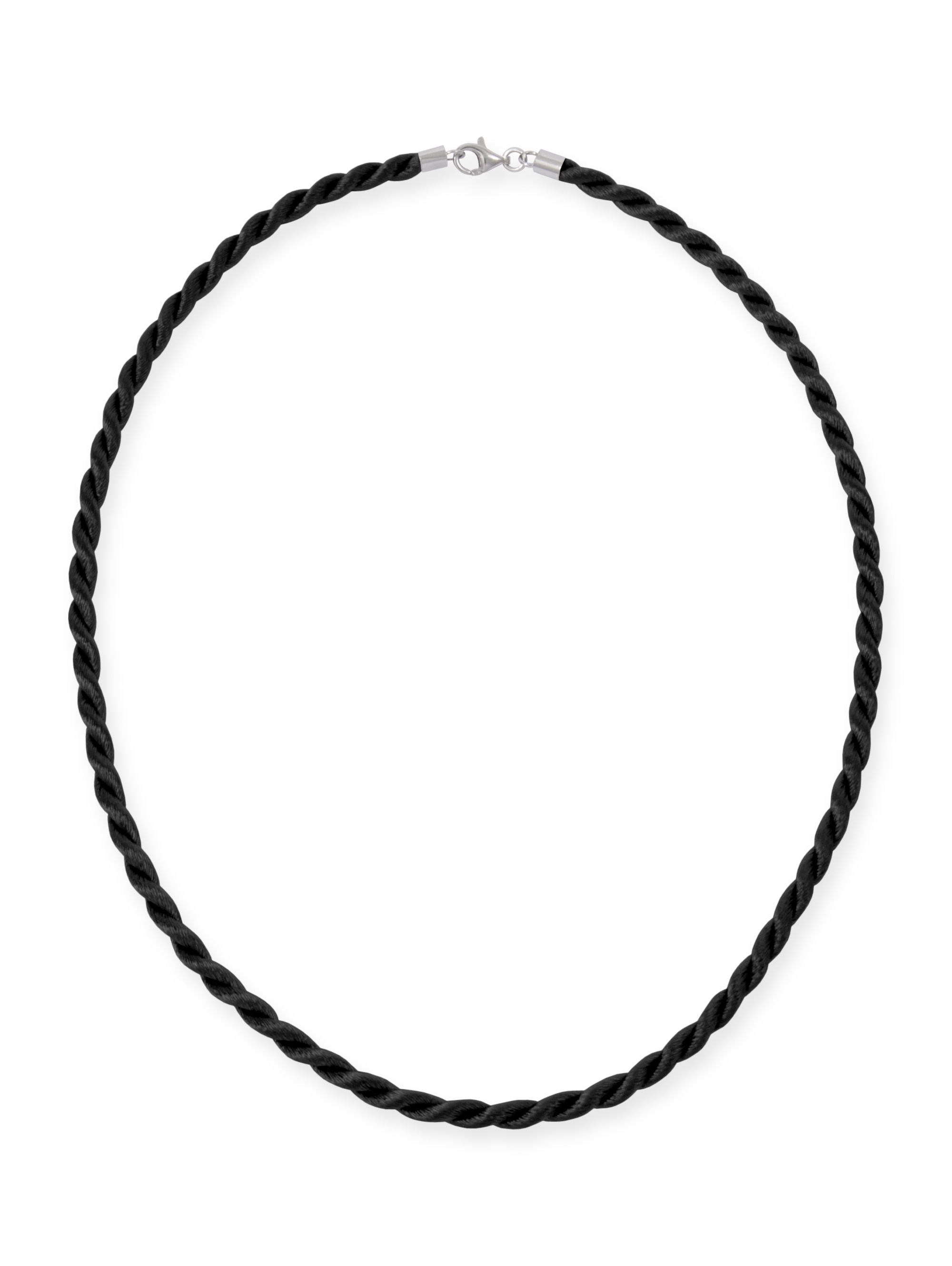 F2-SK-Schwarz-42 Satinkordel-Kette Schwarz