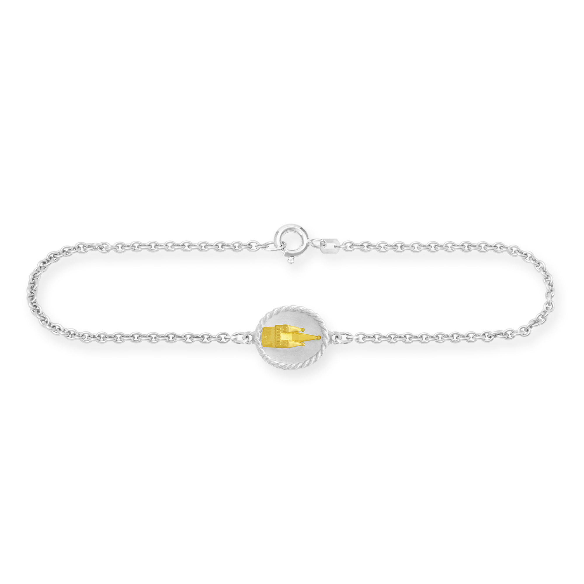 LESER Armband-Stadtruem-Oval-925Silber-750Gelbgold