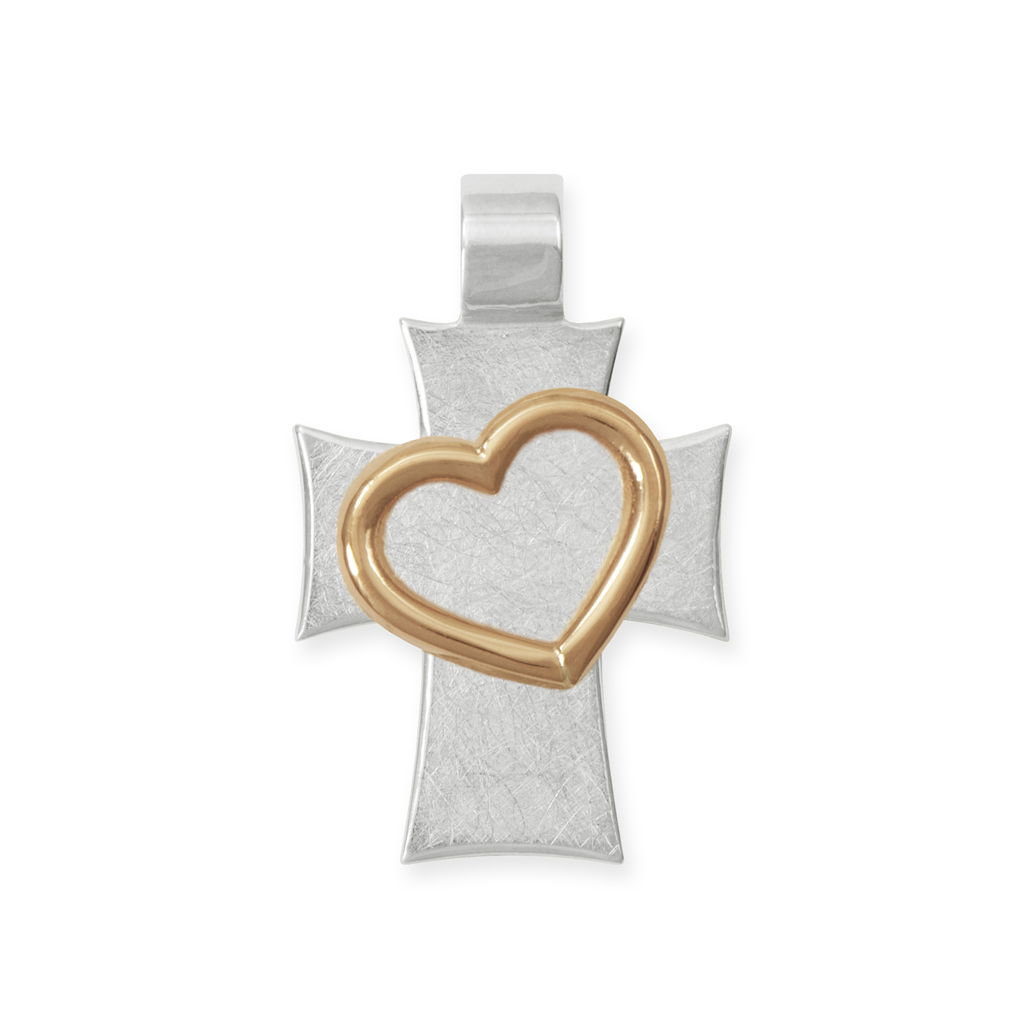 LESER Anhaenger- Kreuze Herz 925 Silber LESER Anhaenger- Kreuze Herz 925 Silber