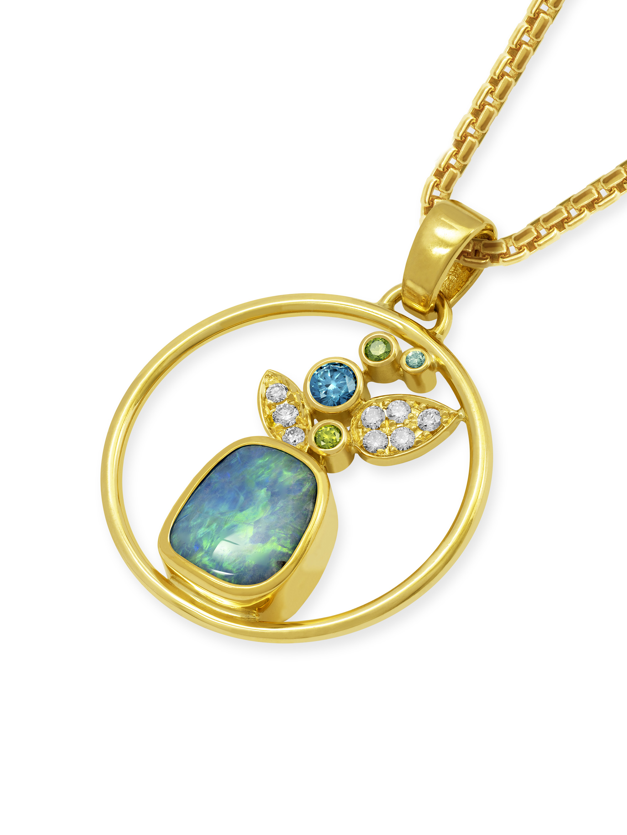 LESER Anhänger- Gelbgold - Opal - Brillanten - 122669