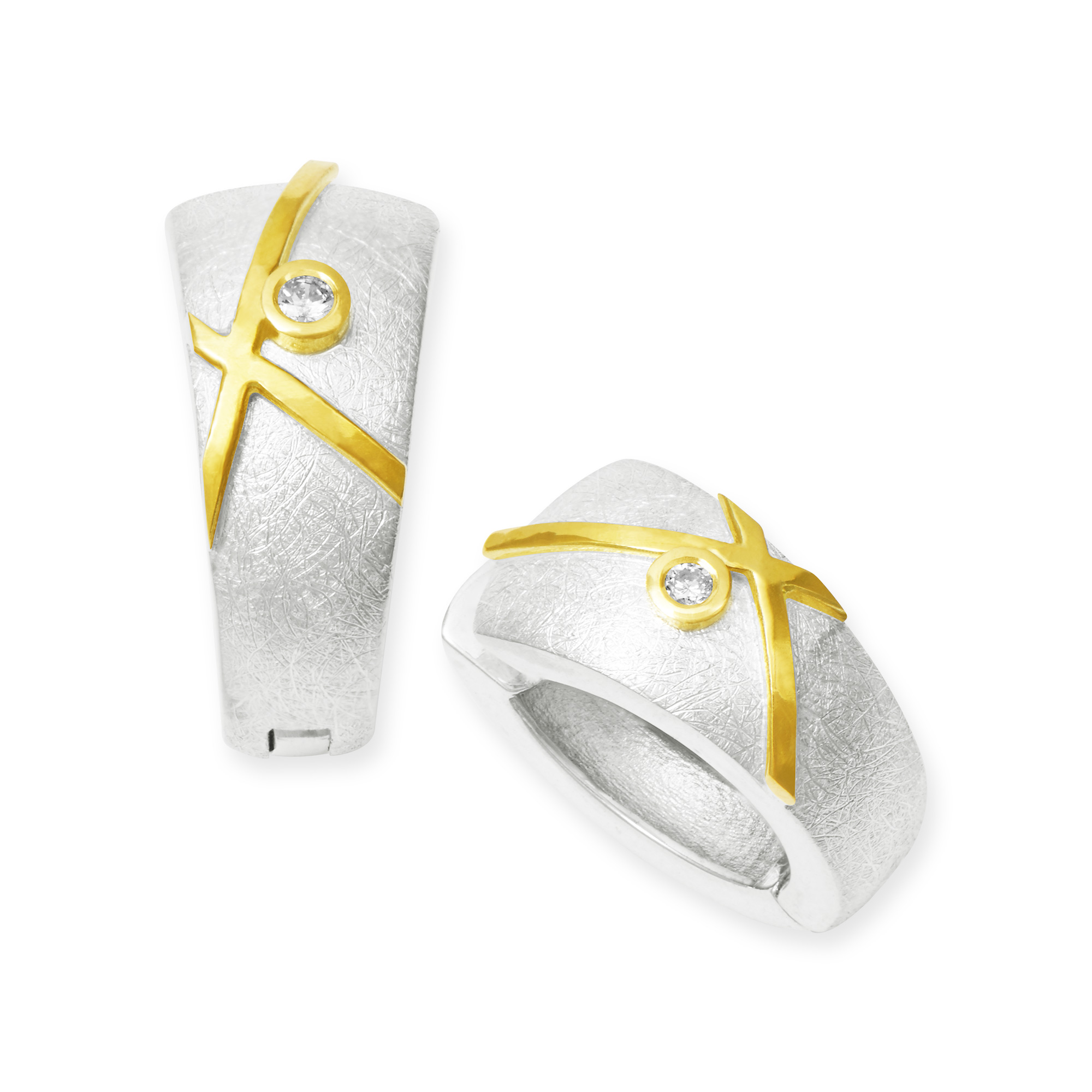 LESER Creolen- 750 Gelbgold 925 SIlber-106598 LESER Creolen- 750 Gelbgold 925 SIlber