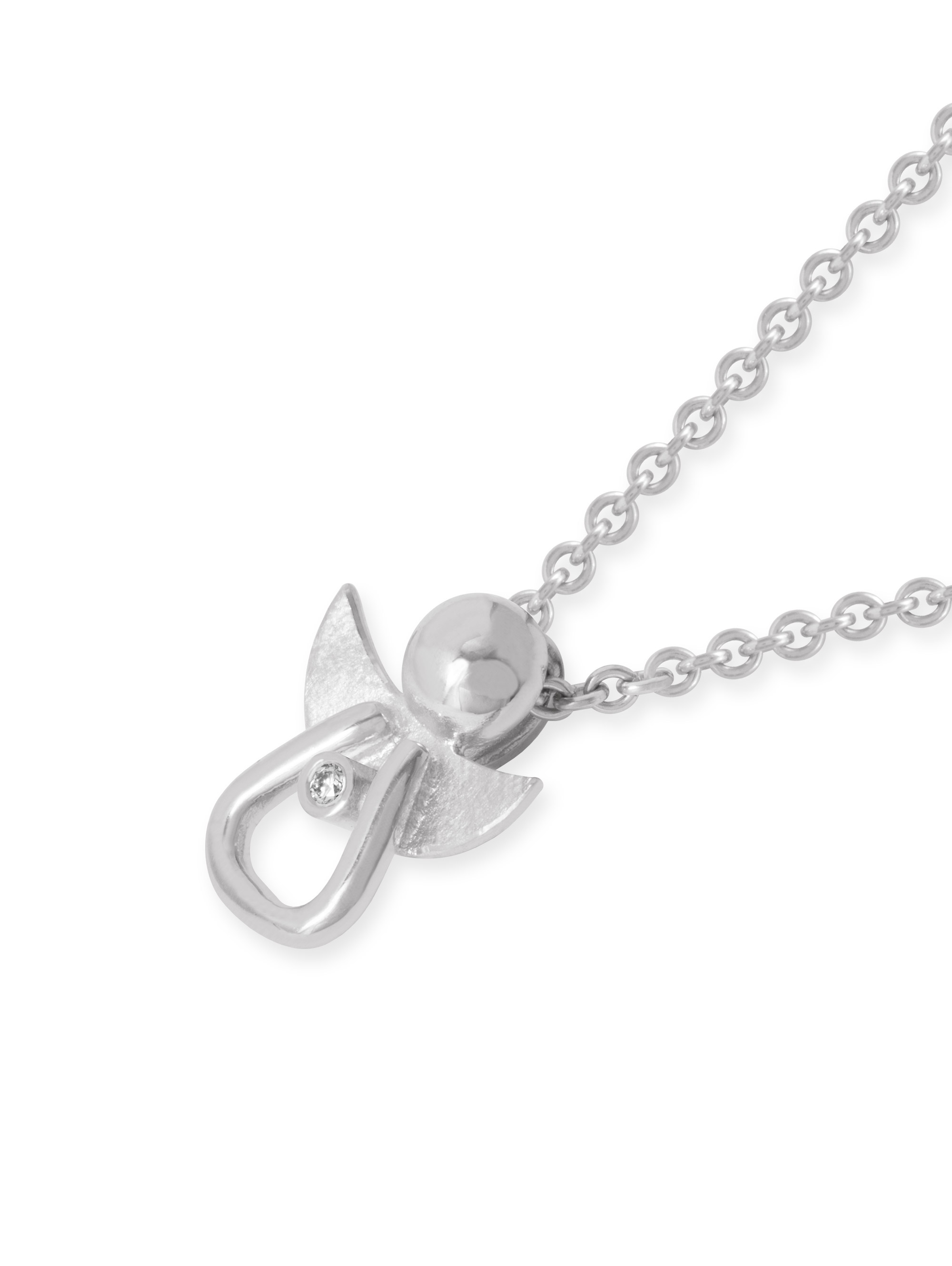 LESER Anhaenger-Engel 750 Weissgold Brillant