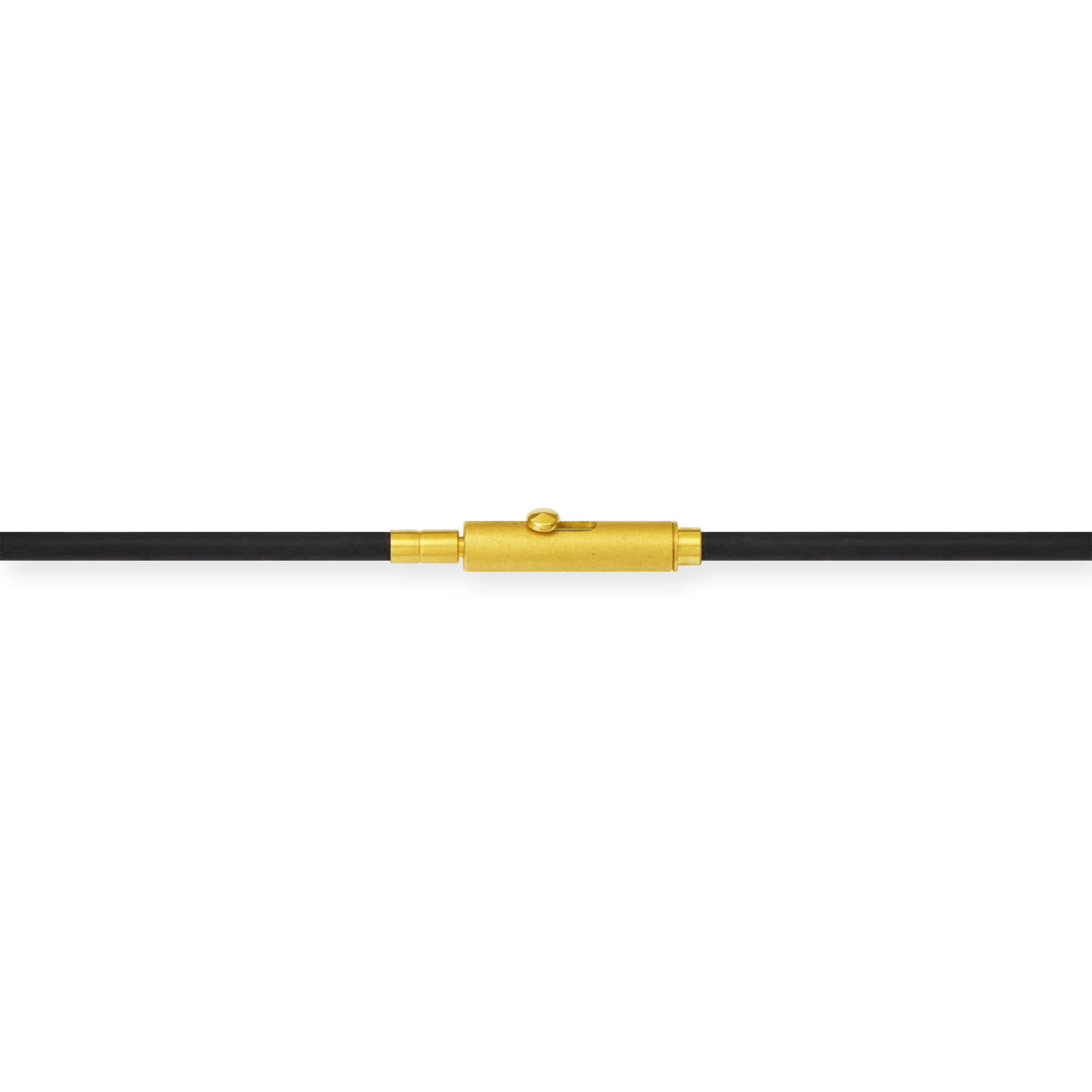 LESER Silikonreif schwarz 1,5 mm mit Gelbgold Steckverschluss