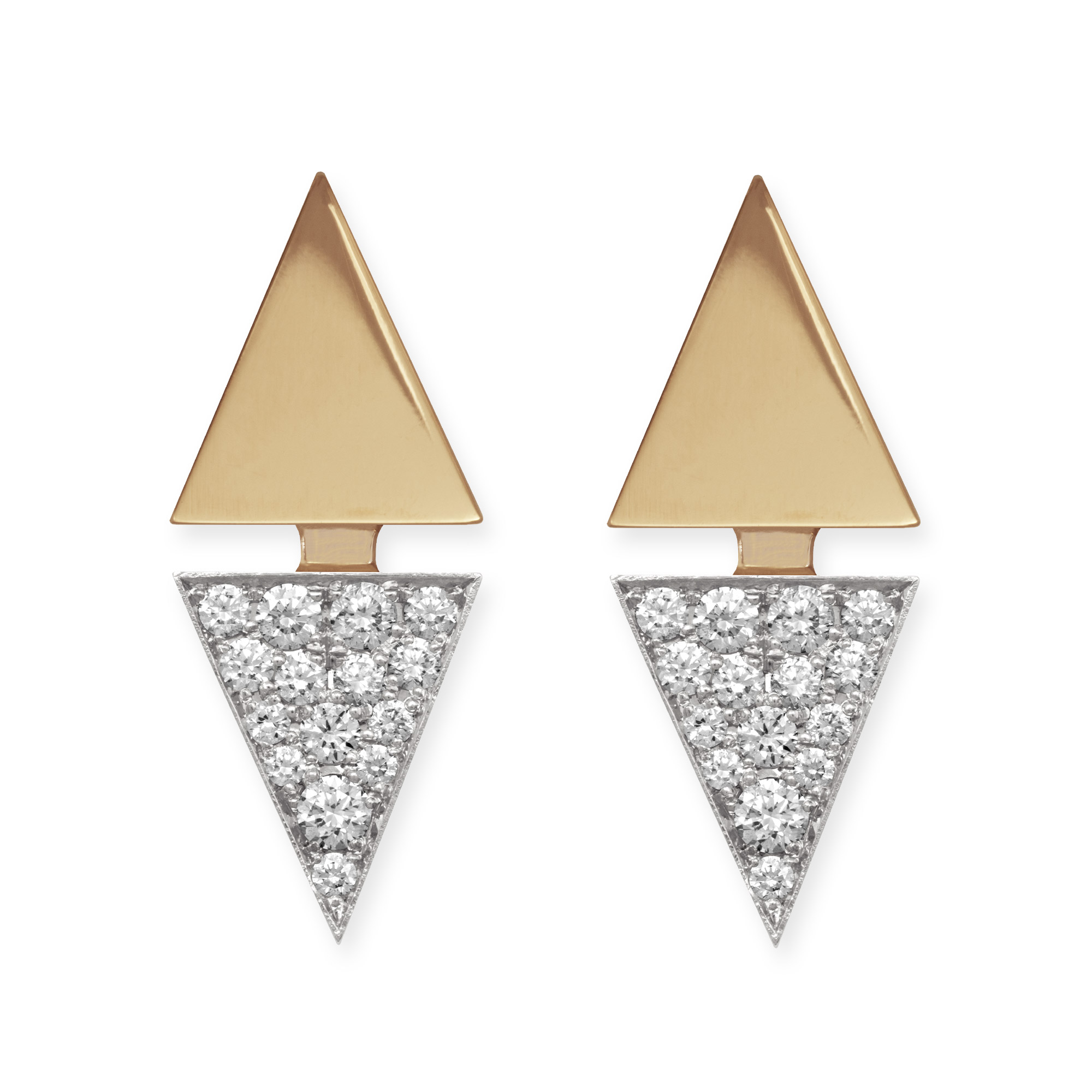 LESER Ohrstecker-Dreiecke-750REG-750WG-Brillanten-122009 LESER Ohrstecker-Dreiecke-750REG-750WG-Brillanten-122009