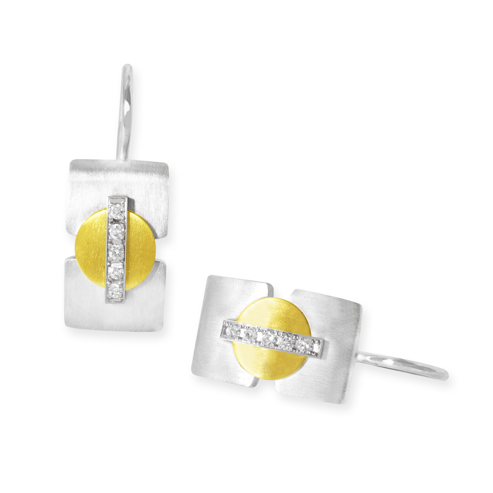 LESER Ohrbügel-Silber-Gelbgold-Weißgold-Brillanten-122893