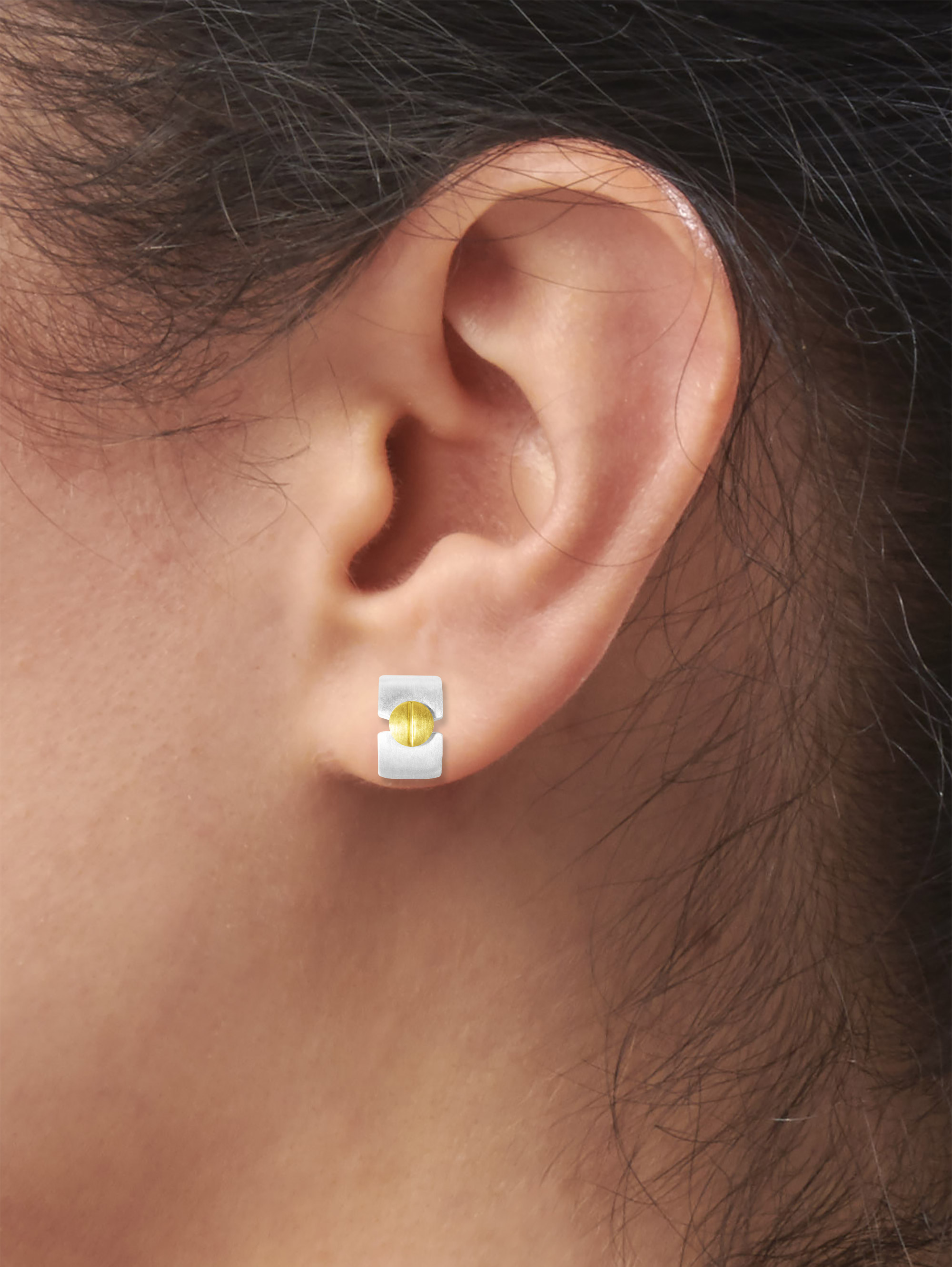 LESER Modelbilder-Ohr-Gelbgold-Silber-122887