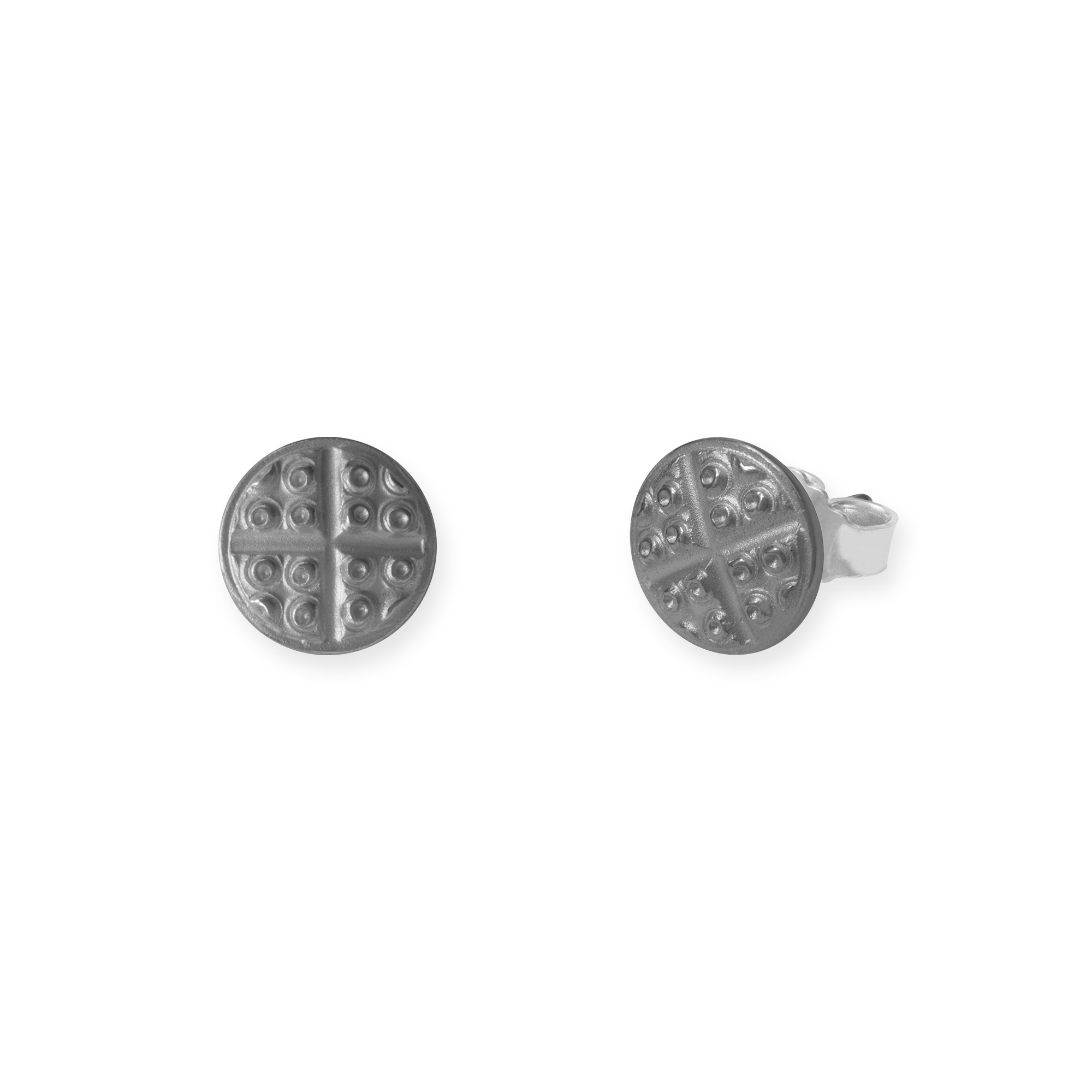 LESER Ohrstecker- Stadtschmuck Roemermaske Straubing Silber