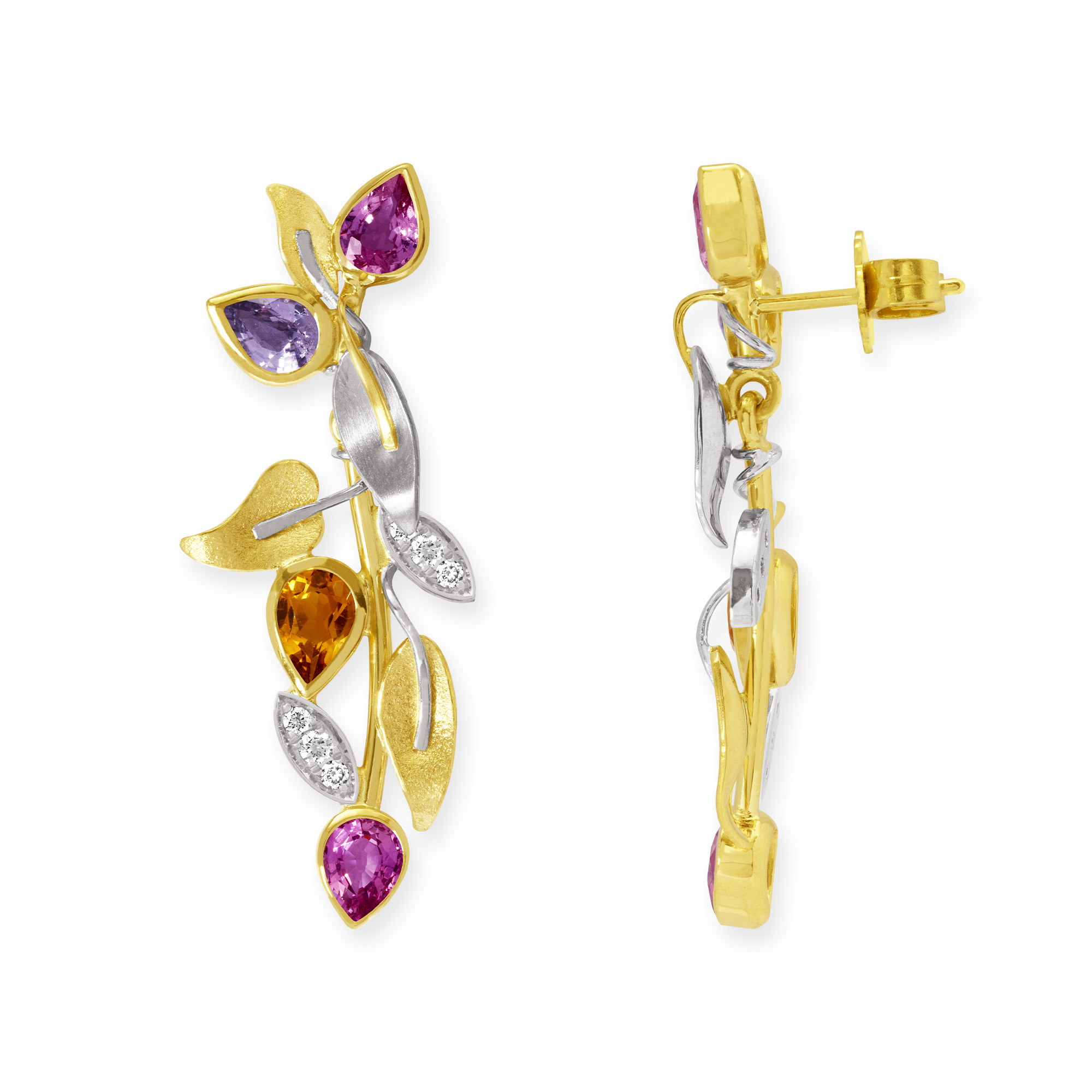 LESER Ohrstecker-Poesie-750Gelbgold-759Weissgold-Saphir-Citrin-122110 LESER Ohrstecker-Poesie-750Gelbgold-759Weissgold-Saphir-Citrin-122110
