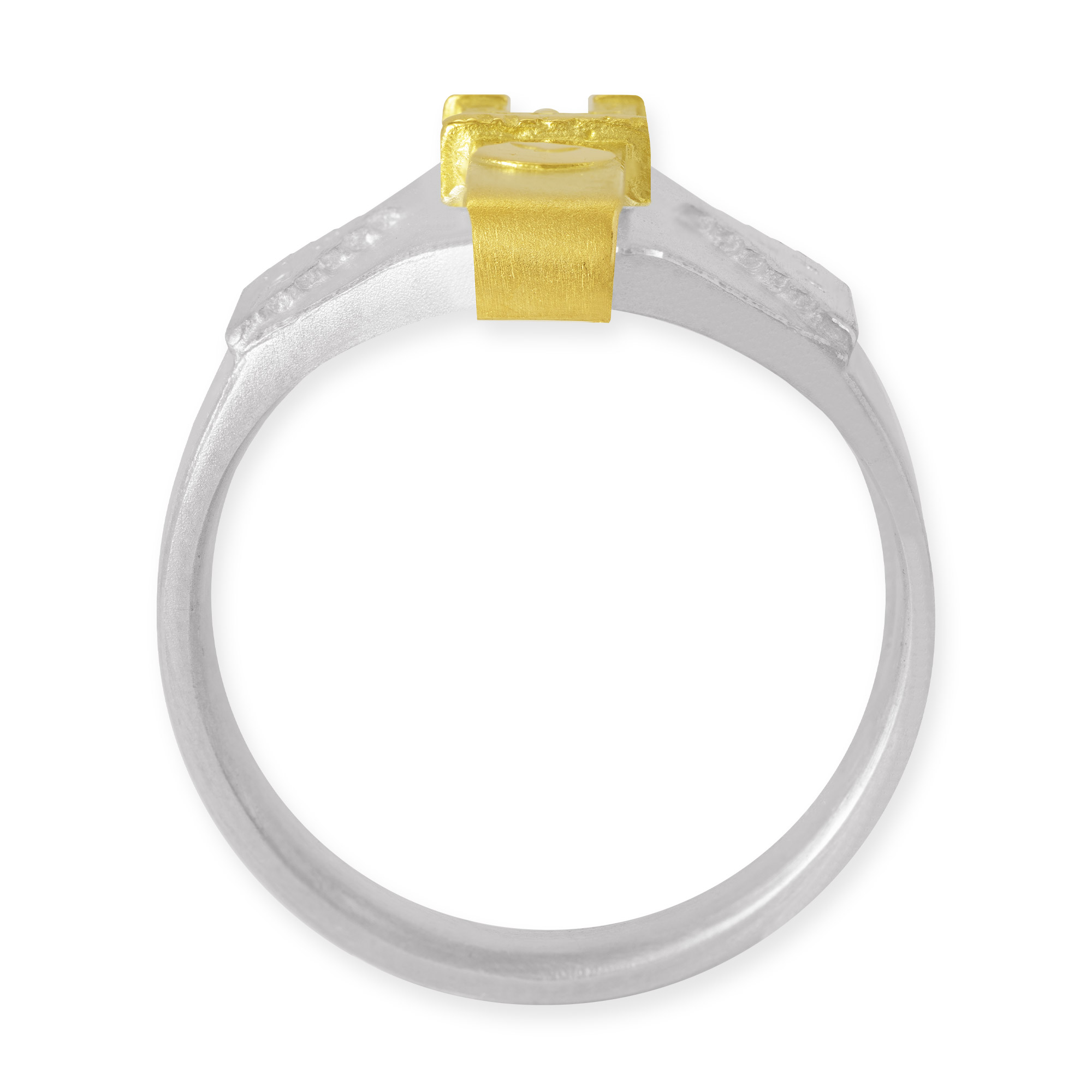 LESER Ring- Stadtturm Gelbgold Weissgold