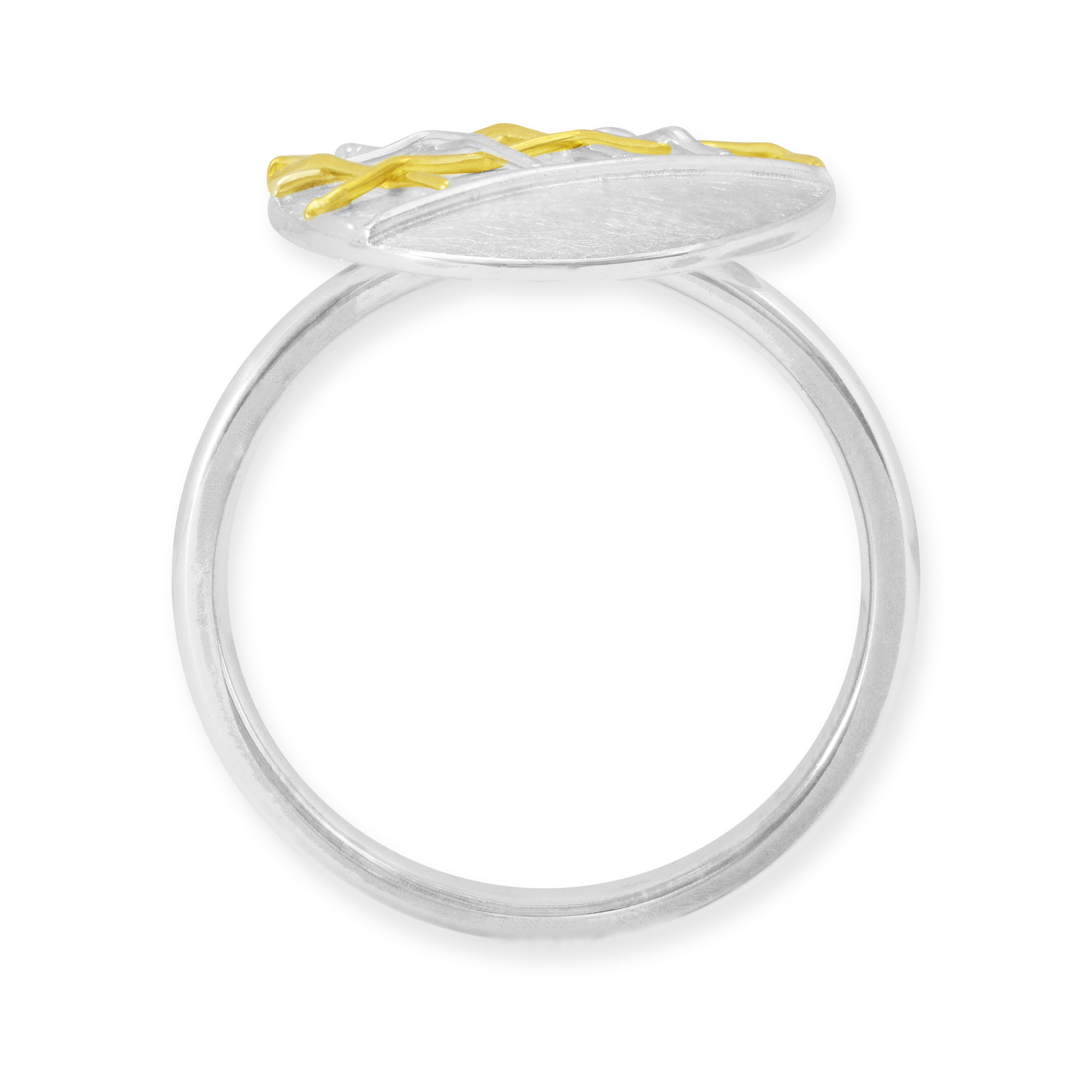 LESER-Ring-Silber mit Gelbgold-124285
