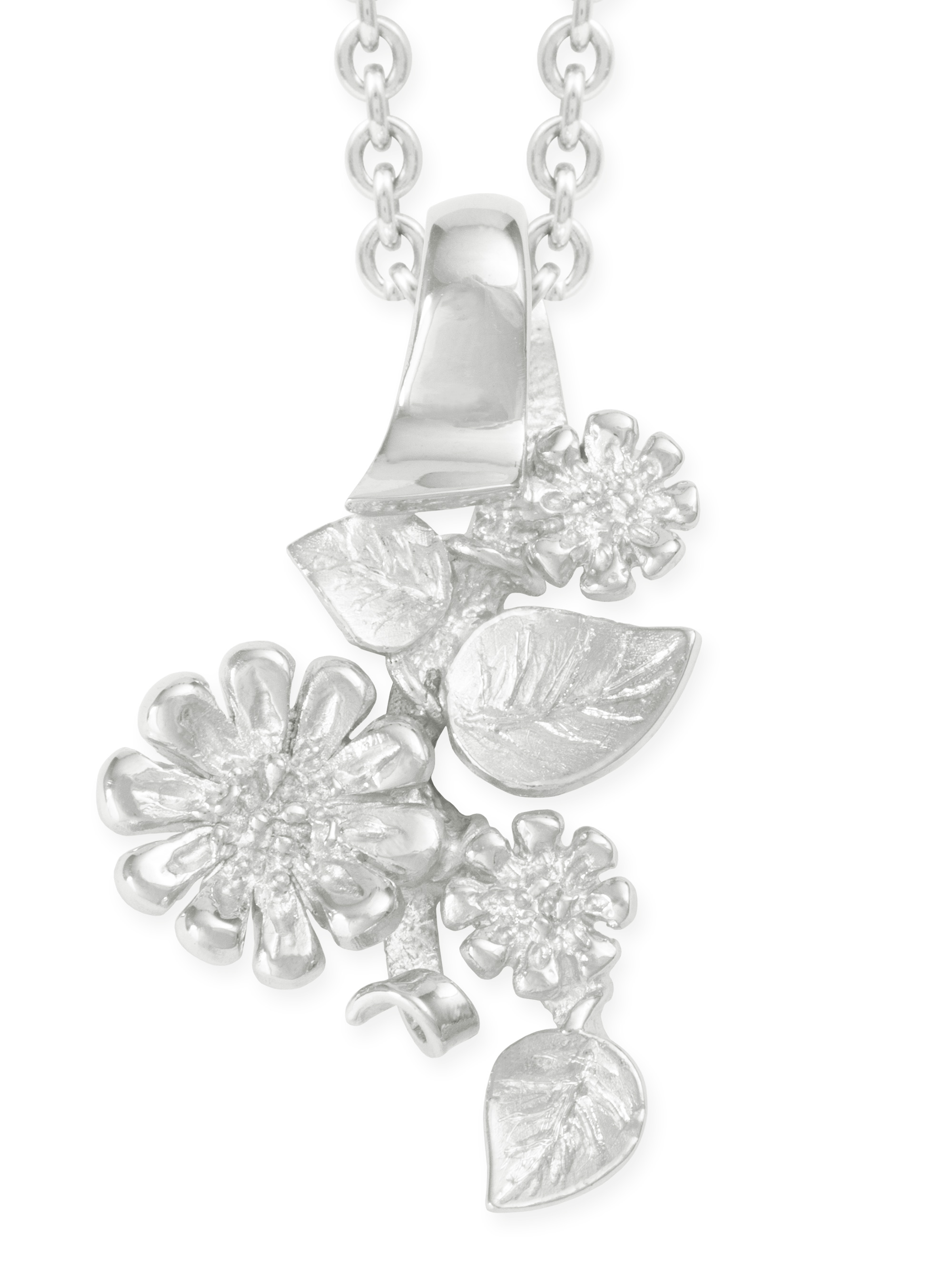 LESER Bluetentraum-Blumen-Anhänger 750 Weißgold 925 Silber LESER Bluetentraum-Blumen-Anhänger 750 Weißgold 925 Silber