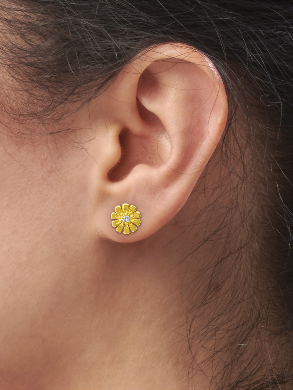 LESER Modelbilder-Ohr-Bluetentraum-Gelbgold-Brillanten-117033