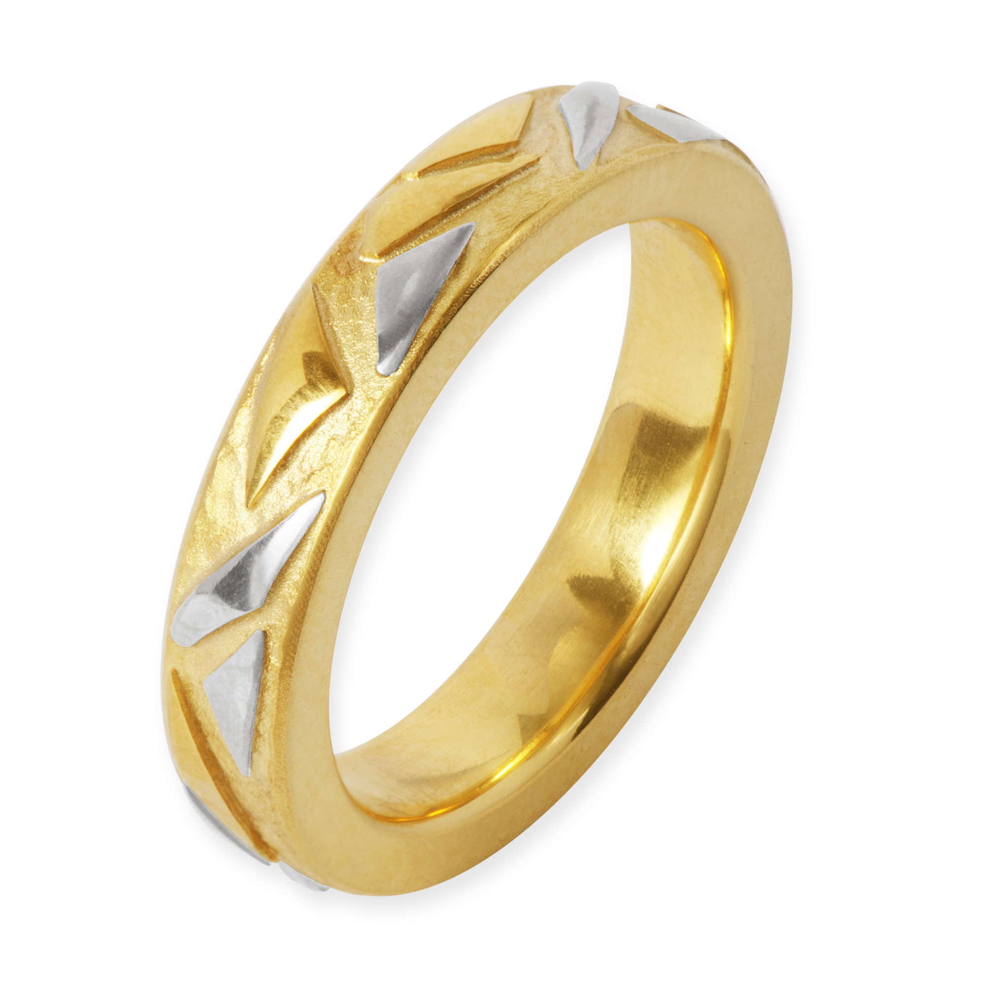 LESER Ring- Geometrie 750 Gelbgold 750 Weissgold LESER Ring- Geometrie 750 Gelbgold 750 Weissgold