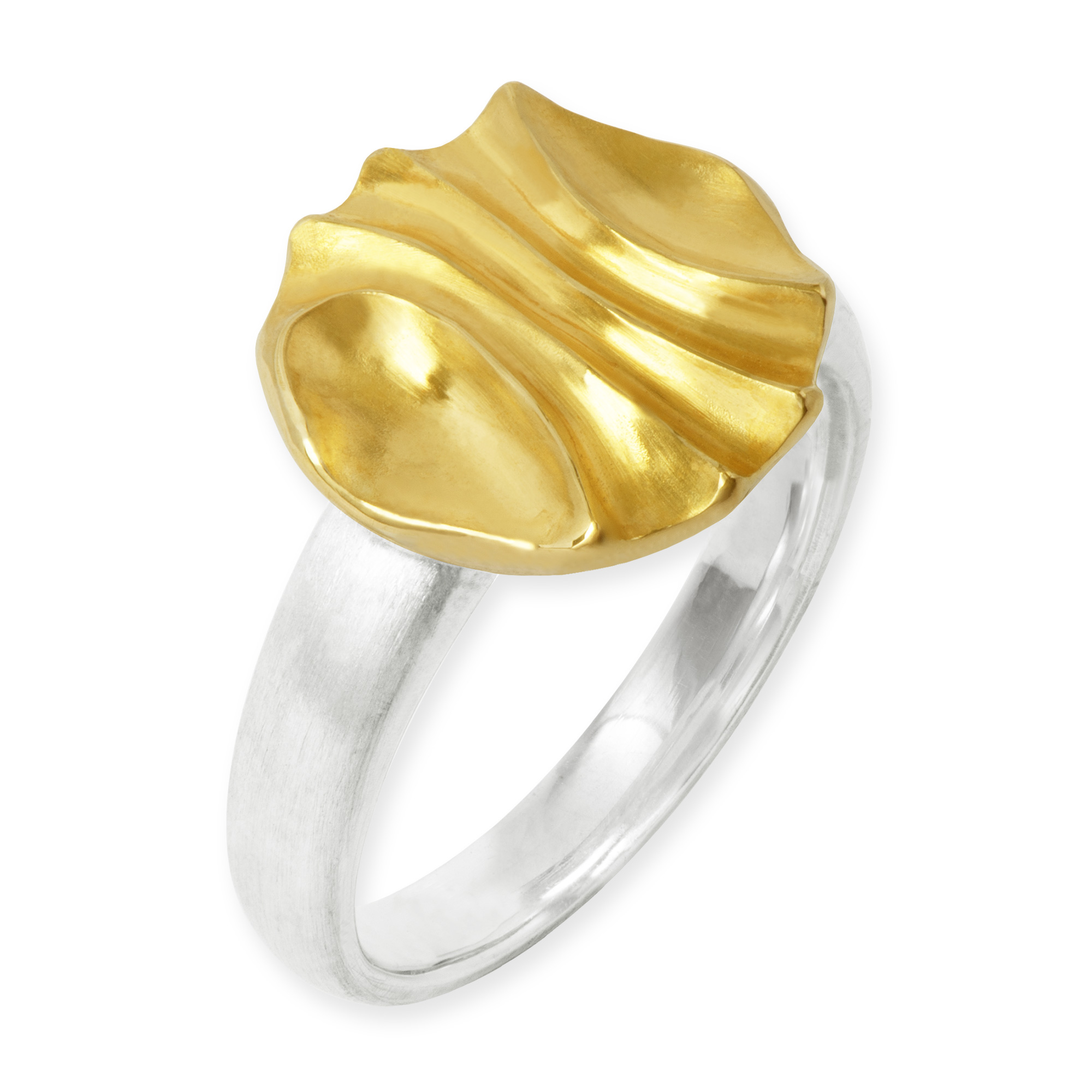 LESER Duene-RIng 925 Silber mit 750 Gelbgold