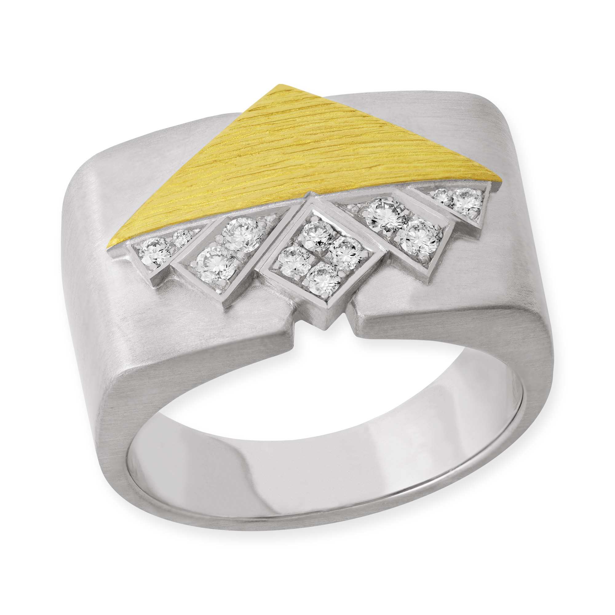 LESER Ring-Zackzack-Gelbgold-Weissgold-Brillanten-122558 LESER Ring-Zackzack-Gelbgold-Weissgold-Brillanten-122558