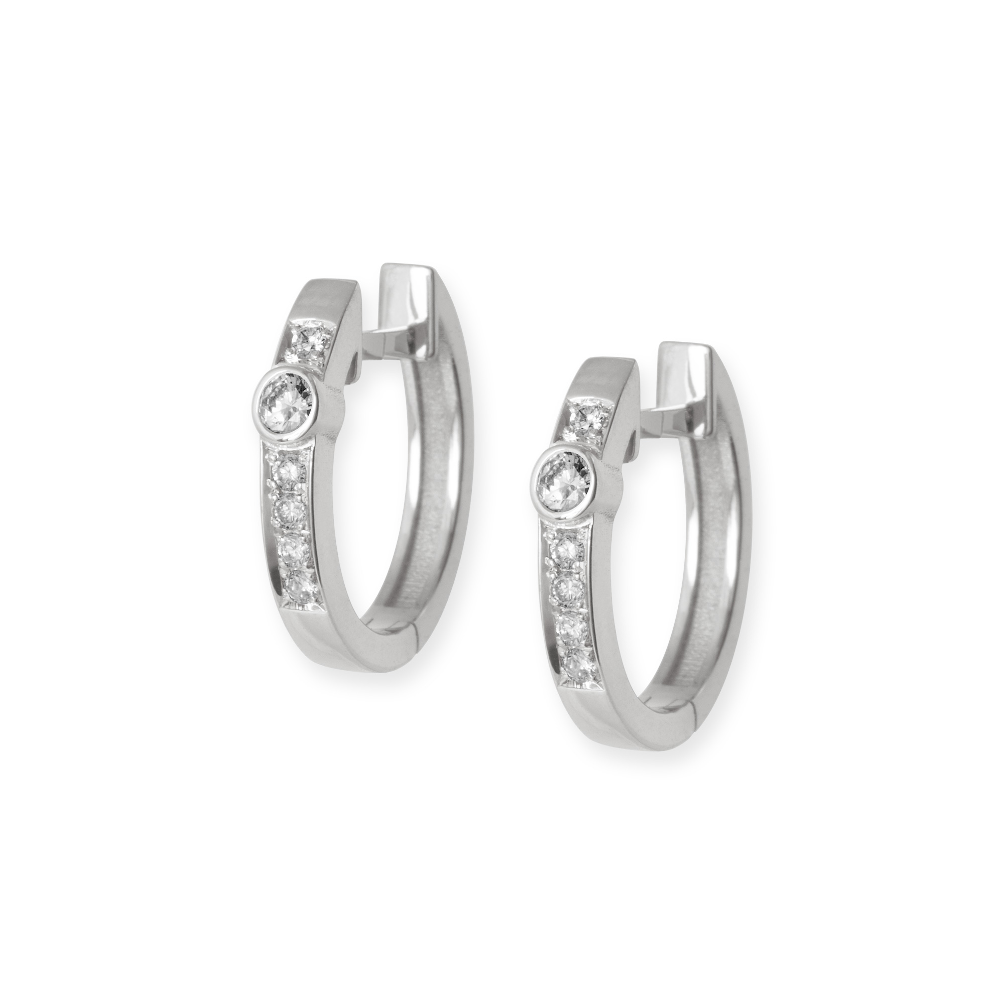 LESER Creolen 750Weißgold, Brillanten - 119095 LESER Creolen 750Weißgold, Brillanten - 119095