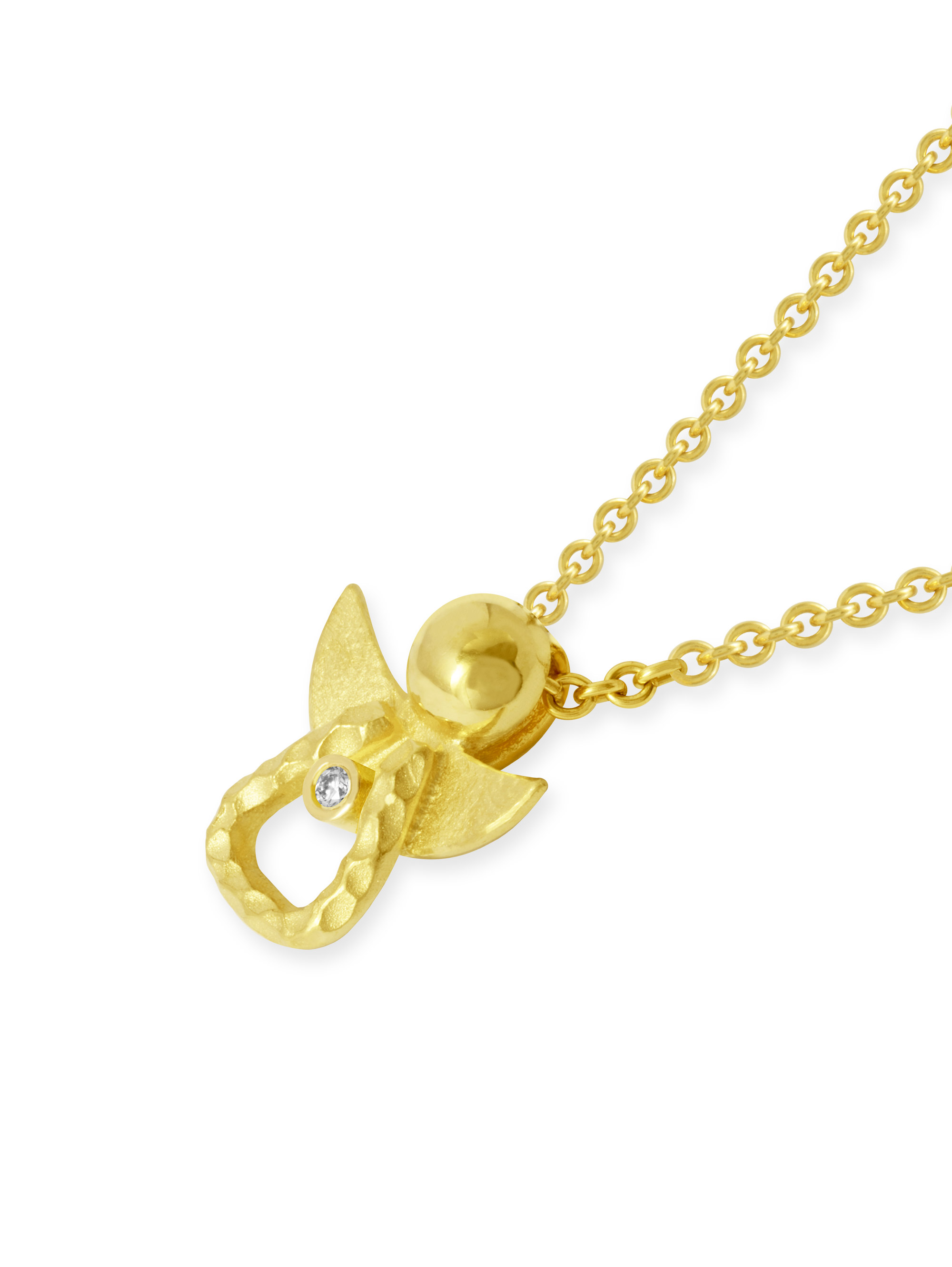 LESER Anhaenger-Engel 750 Gelbgold Brillant