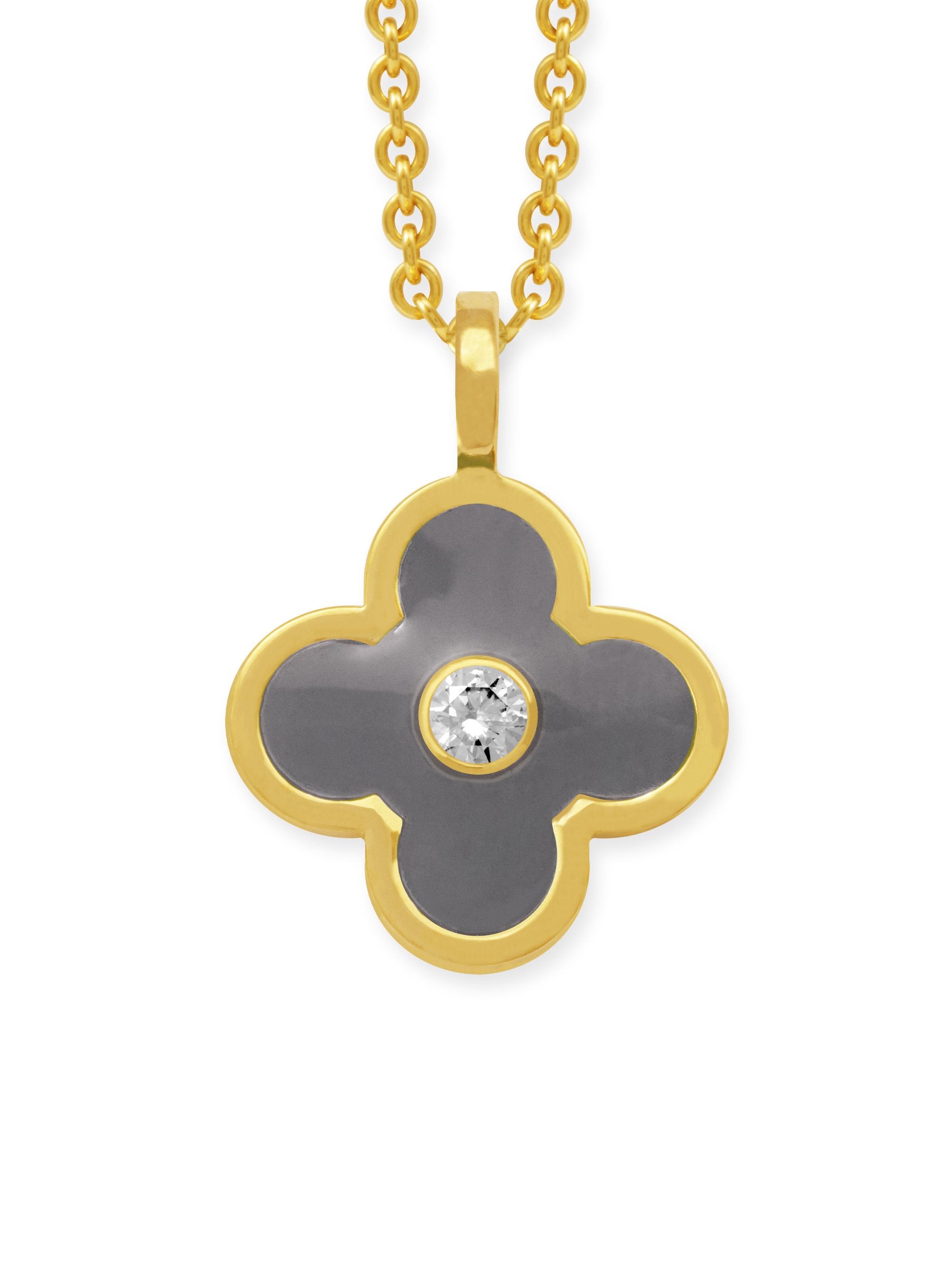 Anhänger mit grauer Blume Anhänger mit grauer Blume