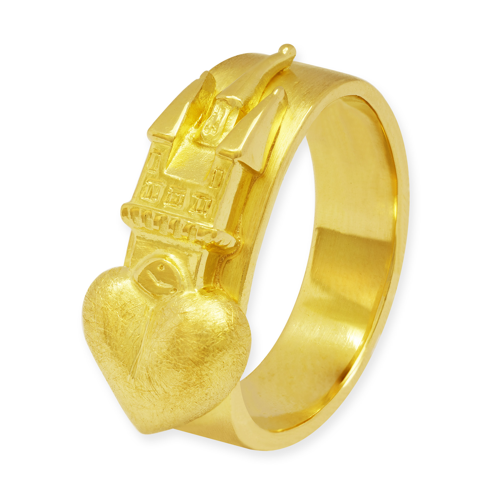 LESER Ring- Stadtturm Herz Gelbgold Straubing