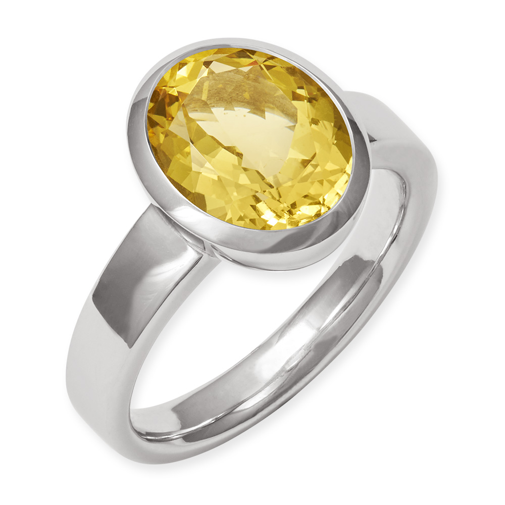 LESER Ring-Goldberyll  750 Gelbgold