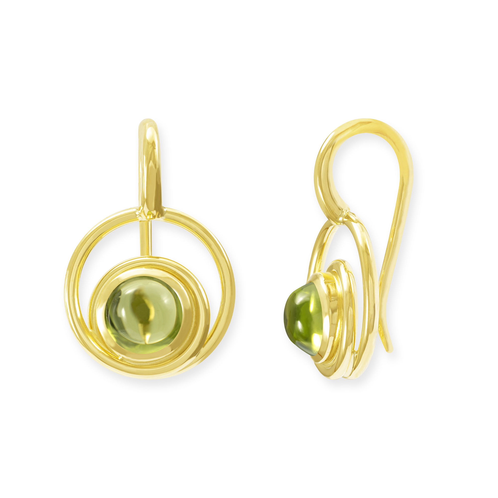 LESER Ohrbügel-Gelbgold- Peridot - 124065