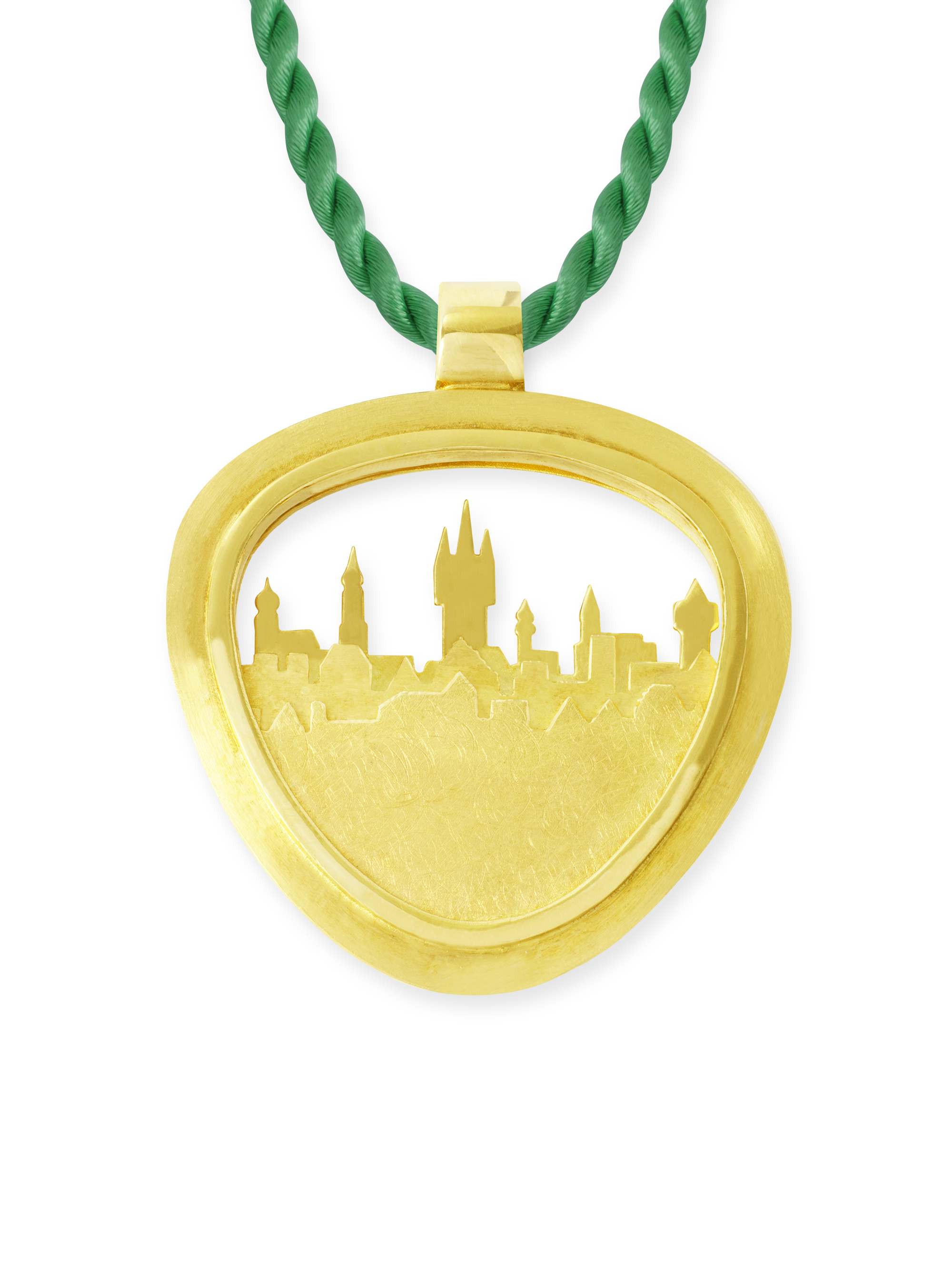 LESER Anhaenger- Stadtsilhouette Gelbgold