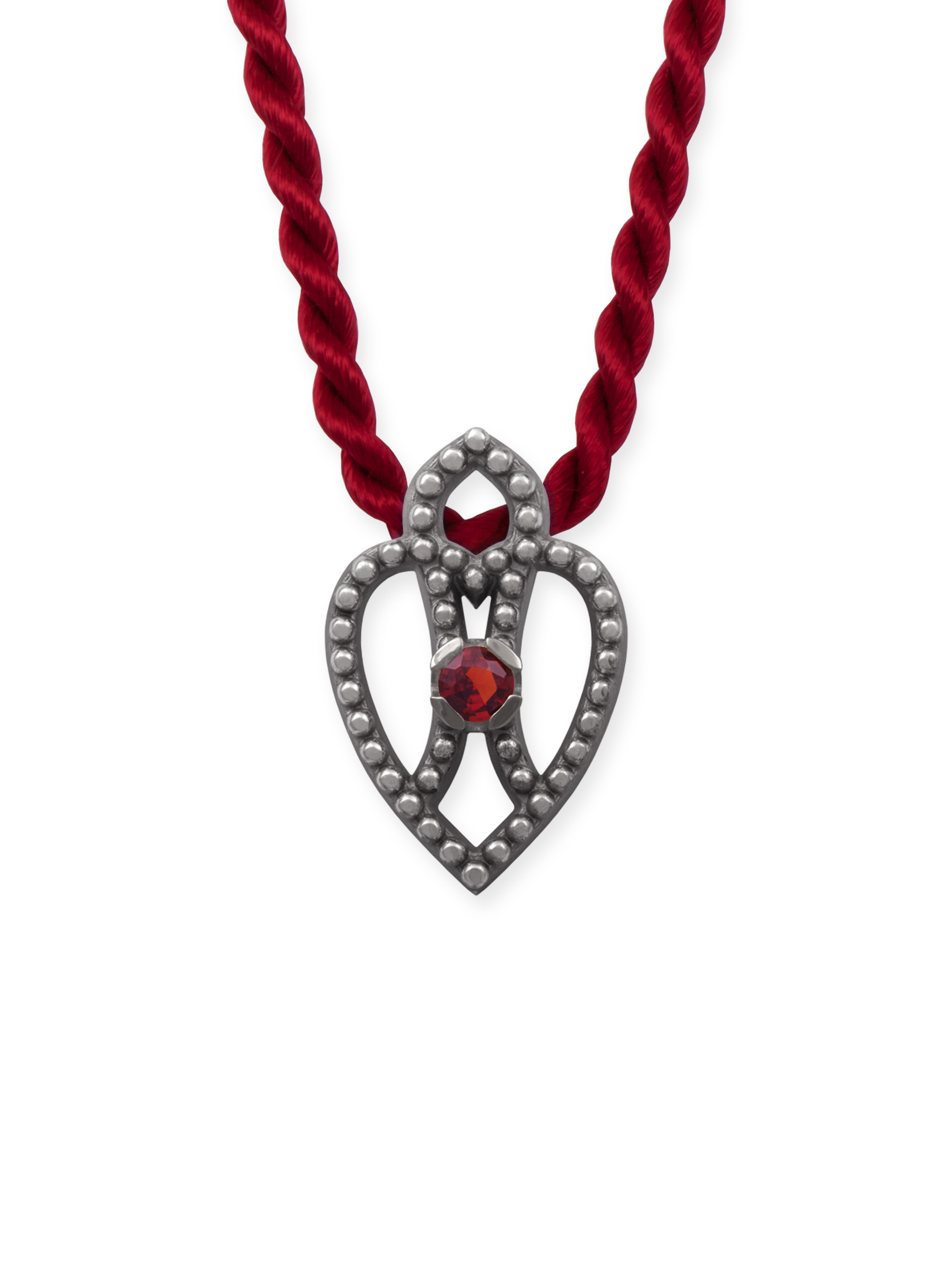 LESER Dirndlschmuck-Anhaenger-Herz-Granat-925Silberoxy LESER Dirndlschmuck-Anhaenger-Herz-Granat-925Silberoxy