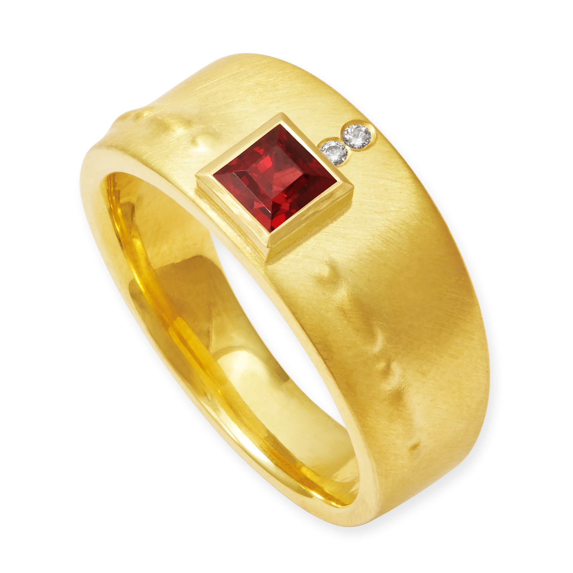 LESER Ring-Granat 750 Gelbgold_111881-2 LESER Ring-Granat 750 Gelbgold