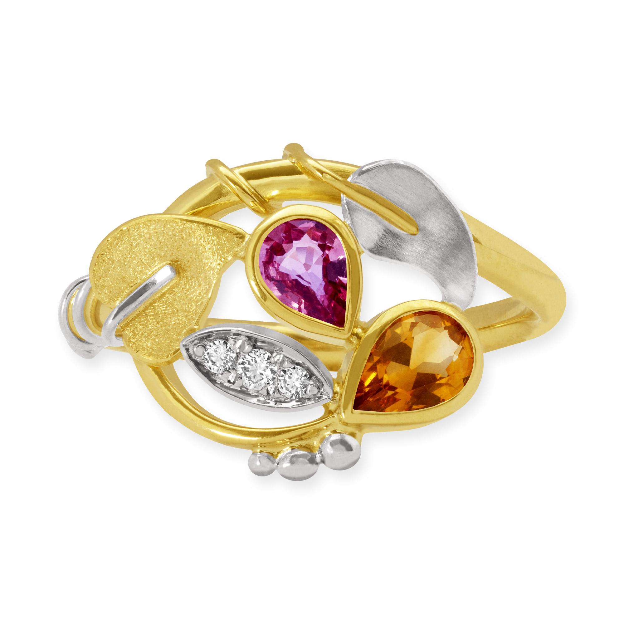 LESER Ring-Poesie-750Gelbgold-759Weissgold-Saphir-Citrin-122148 LESER Ring-Poesie-750Gelbgold-759Weissgold-Saphir-Citrin-122148