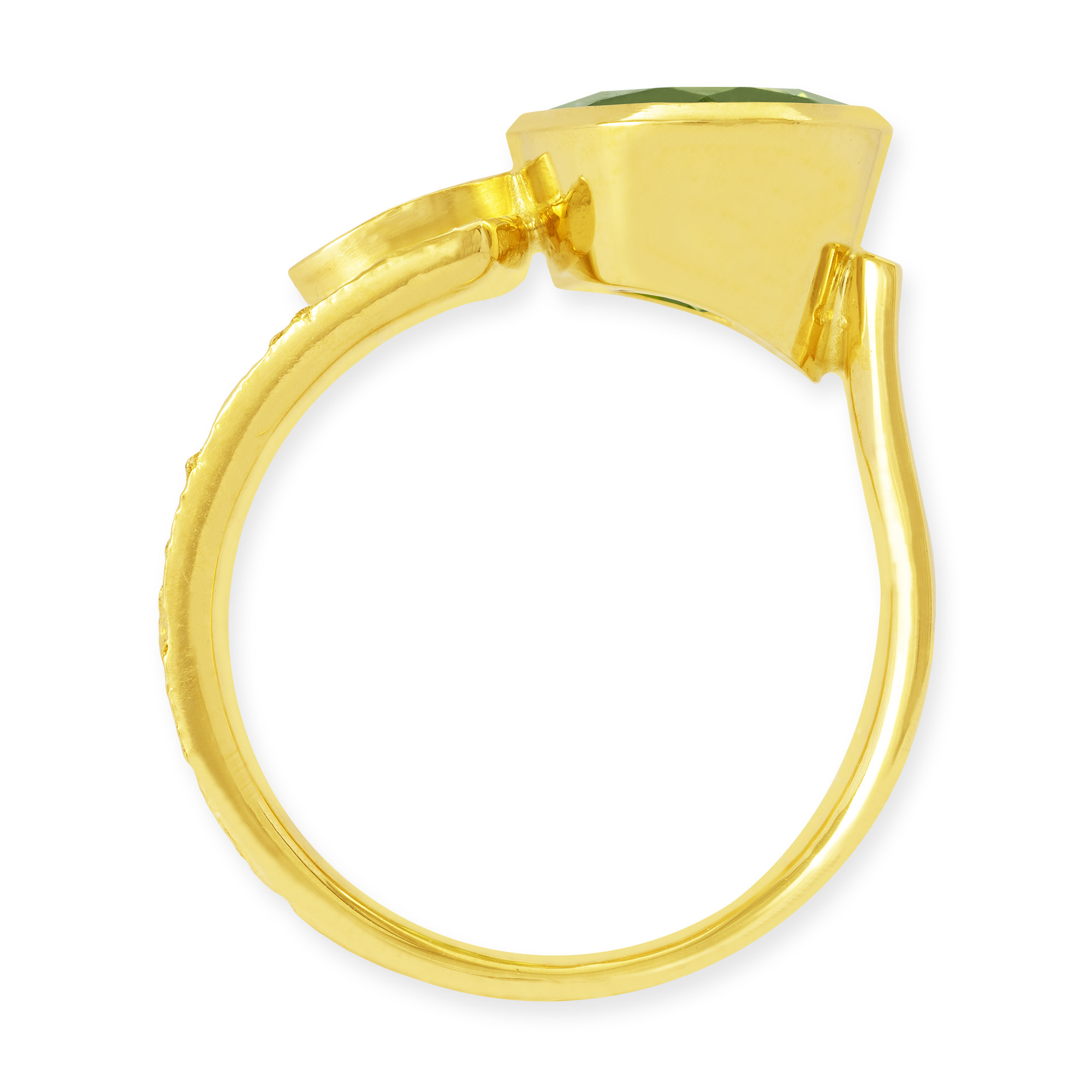 Gelbgold Ring "Albero" mit Peridot und Brillanten