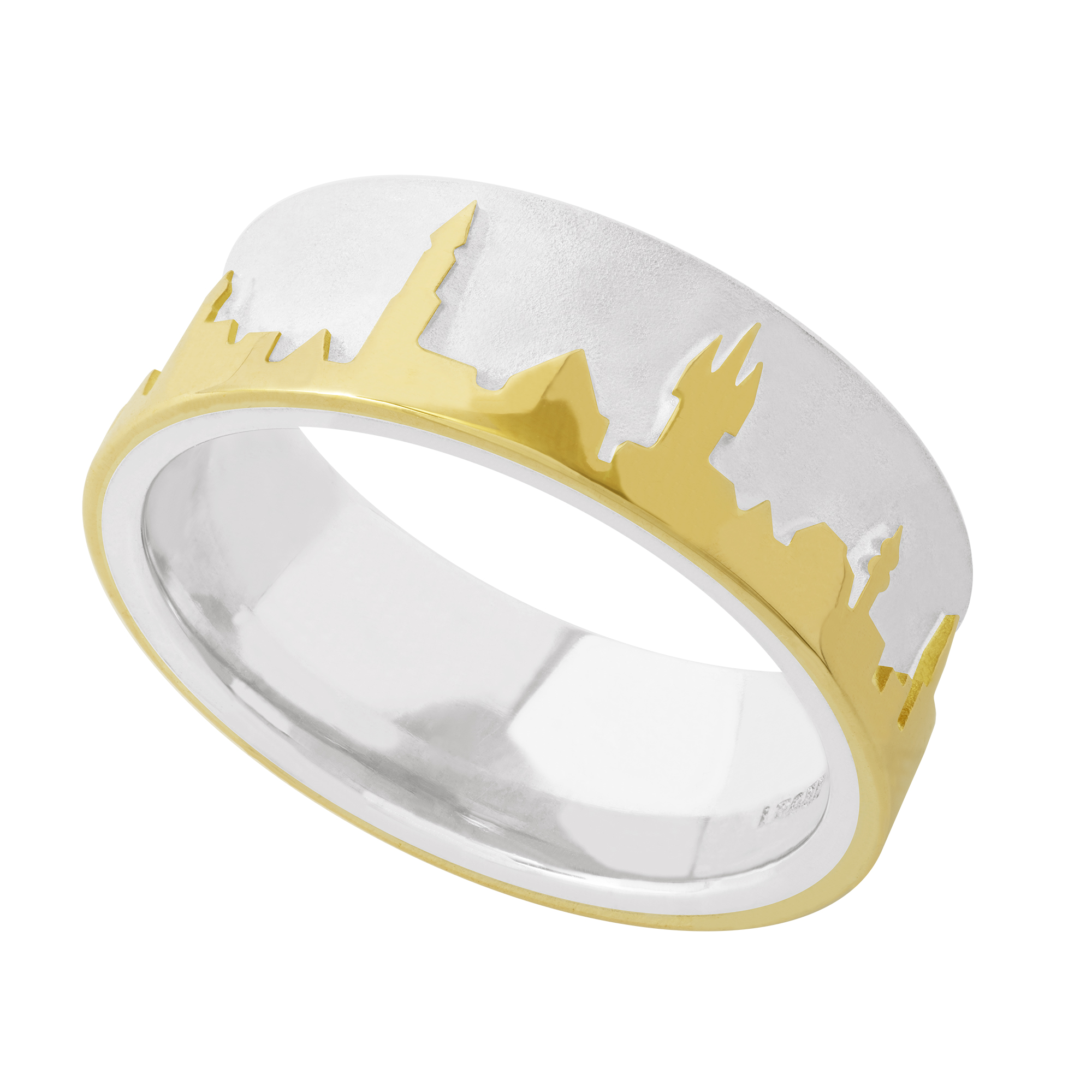 LESER Ring- Stadtsilhouette Silber Gelbgold
