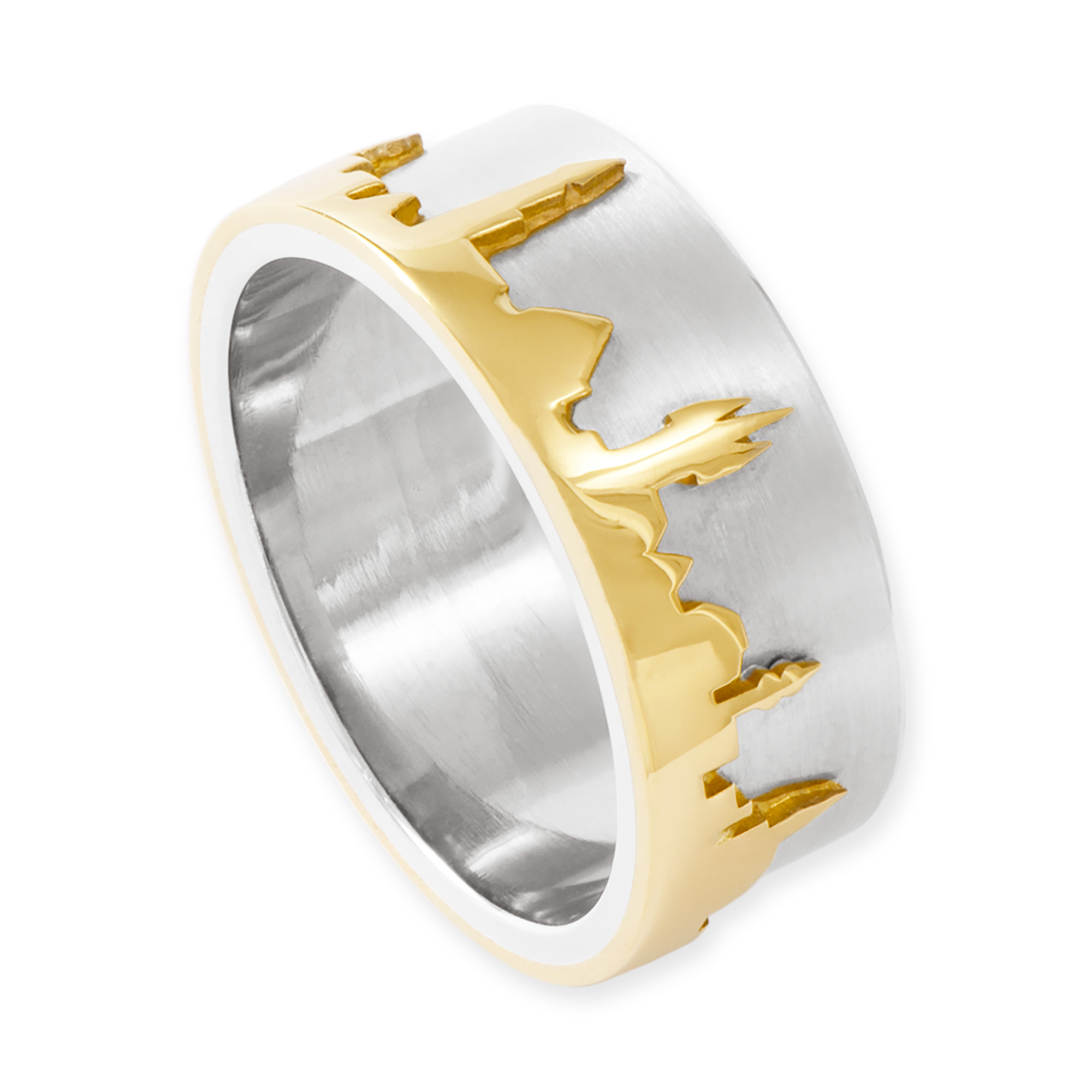 LESER Ring- Stadtsilhouette Silber Gelbgold