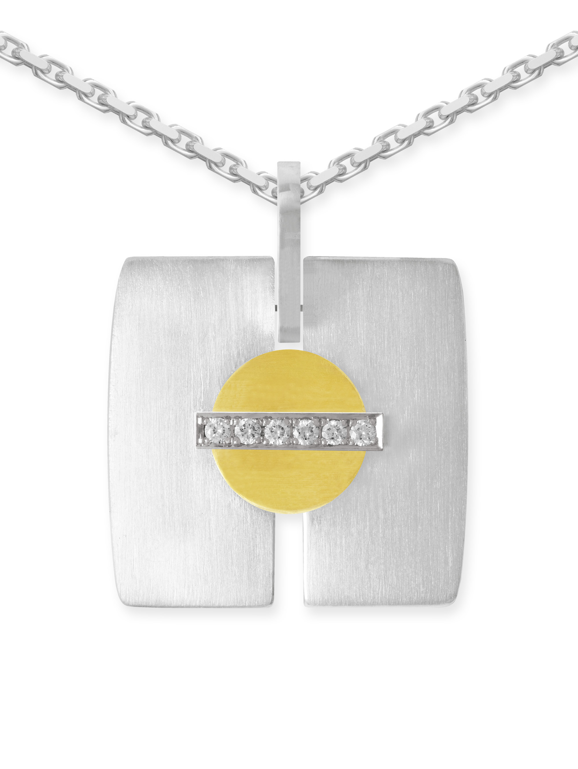 LESER Anhänger-Silber-Gelbgold-Weißgold-Brillanten-122830