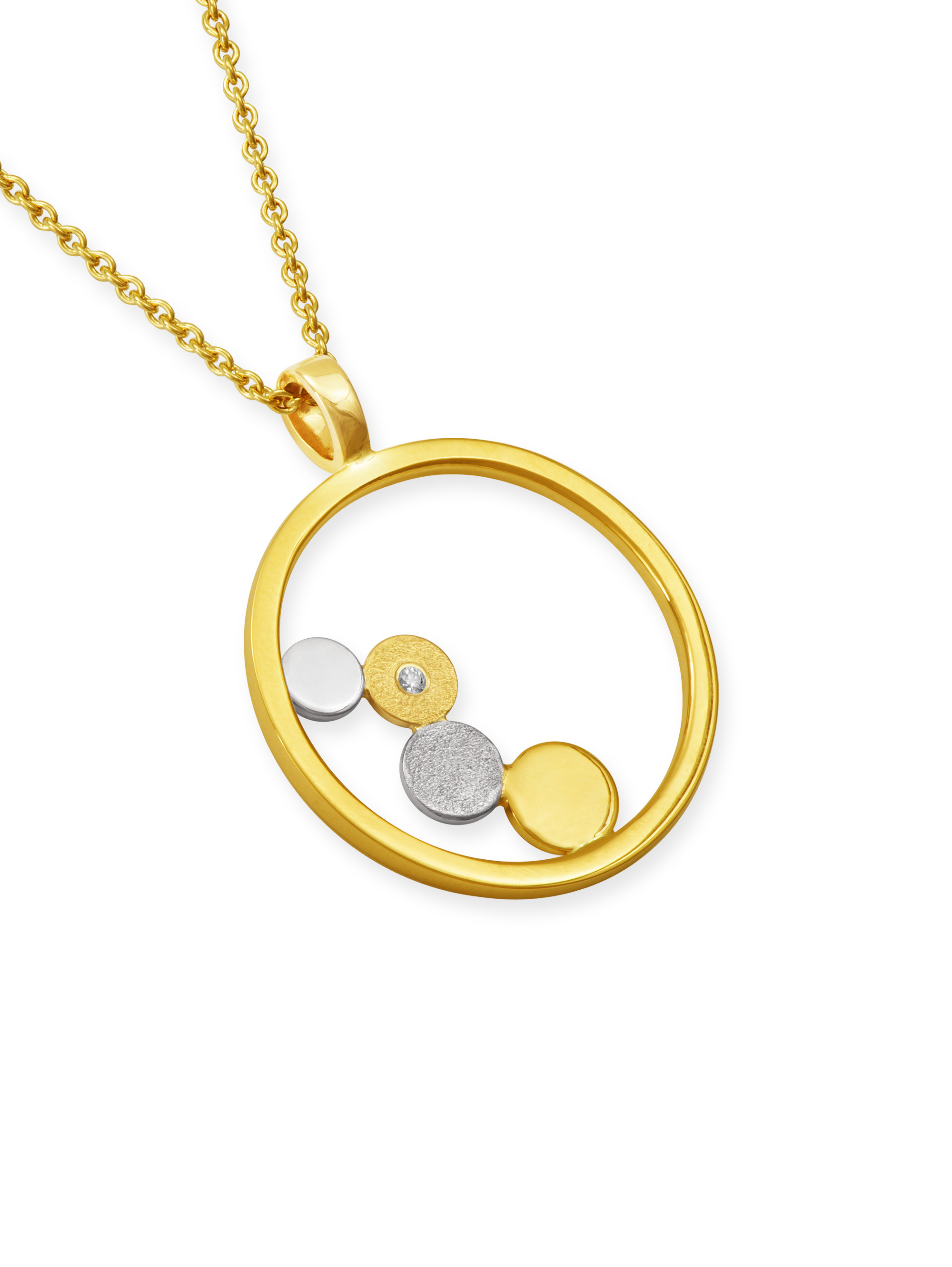 LESER Anhaenger-Circle 750 Gelbgold 750 Weißgold_114896-2 LESER Anhaenger-Circle 750 Gelbgold 750 Weißgold