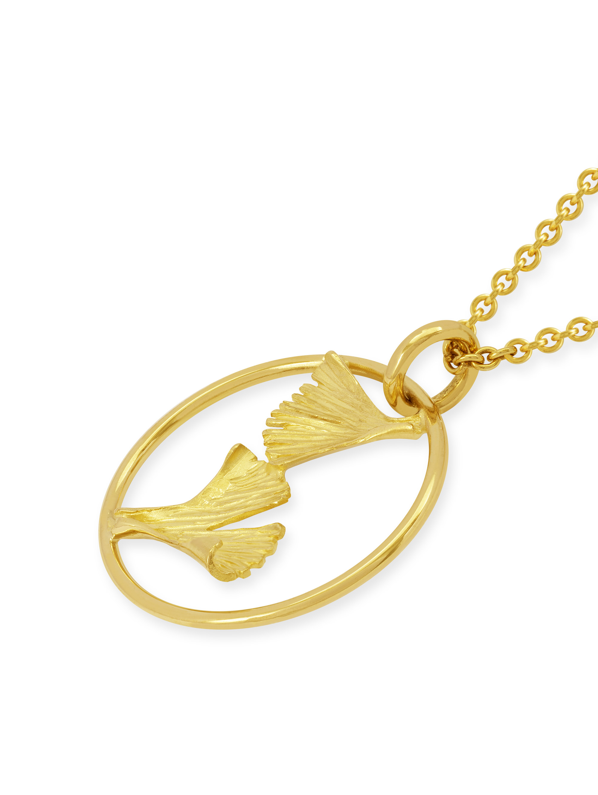 LESER-Anhänger-Ginkgo-Kreis-klein-750GG LESER-Anhänger-Ginkgo-Kreis-klein-750GG