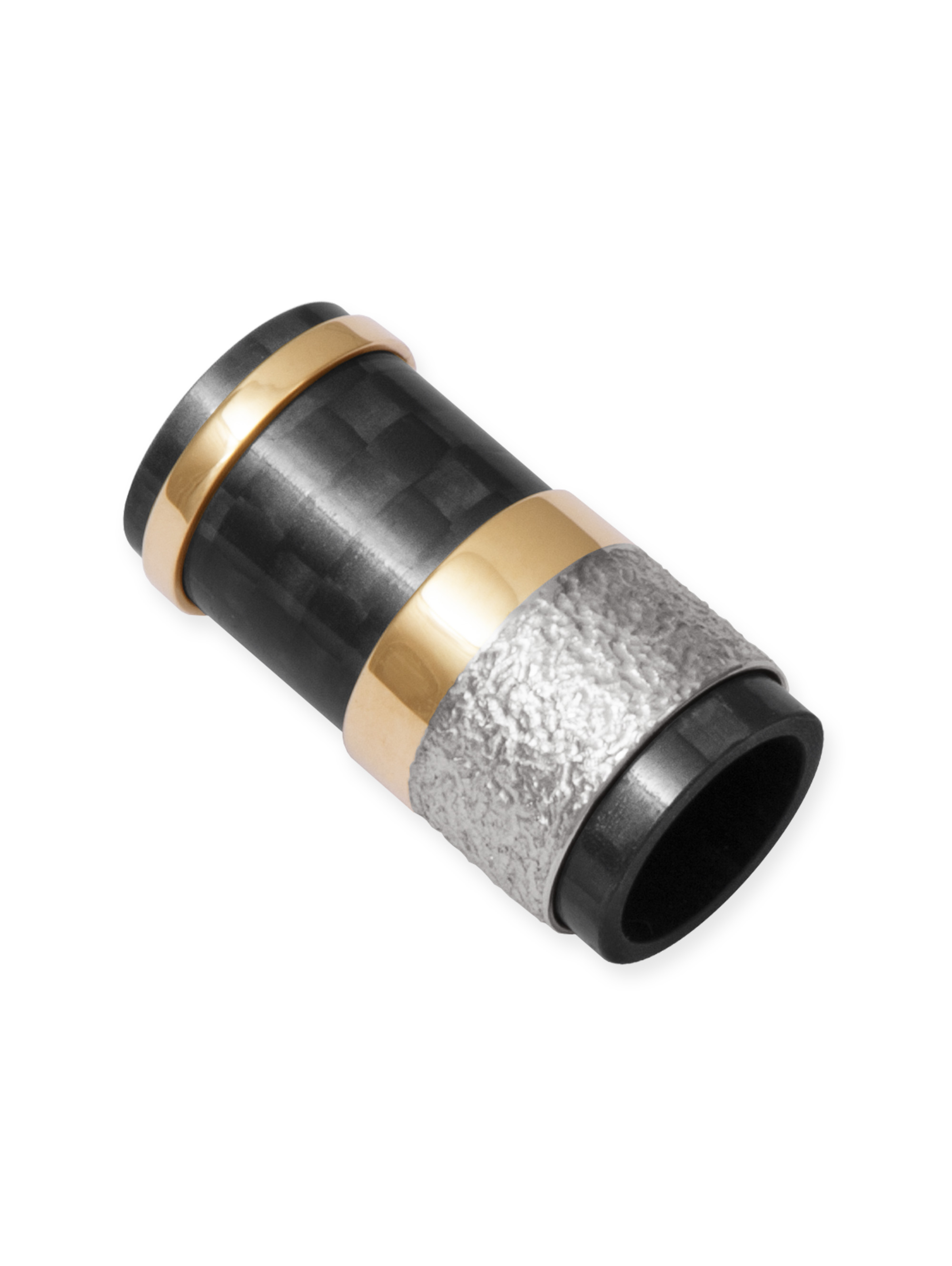 LESER Carbon-Anhaenger-Rolle-112444 aus Weißgold und Roségold LESER Carbon-Anhaenger-Rolle-112444 aus Weißgold und Roségold