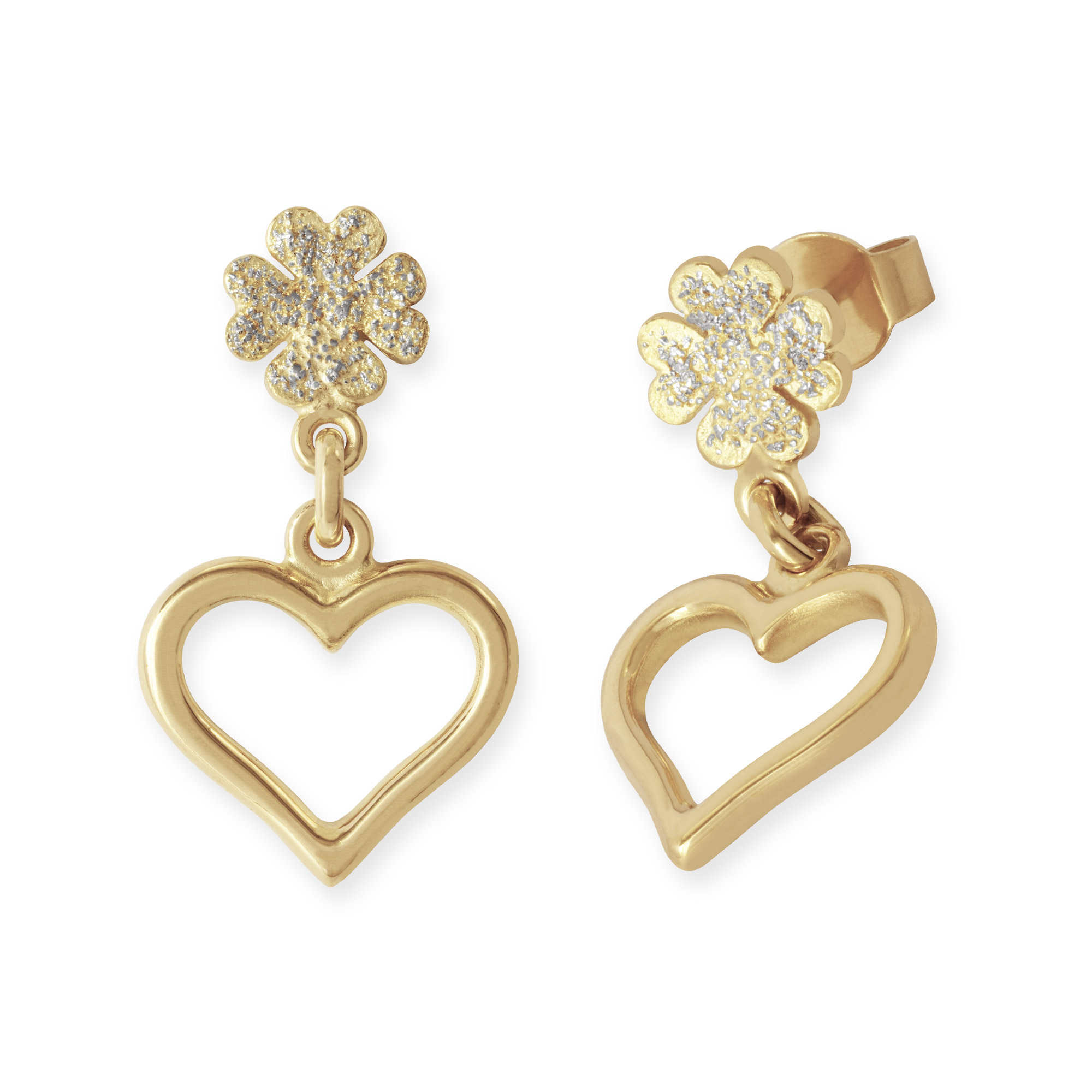 LESER Herz-Ohrstecker-Roségold-Platin-122923