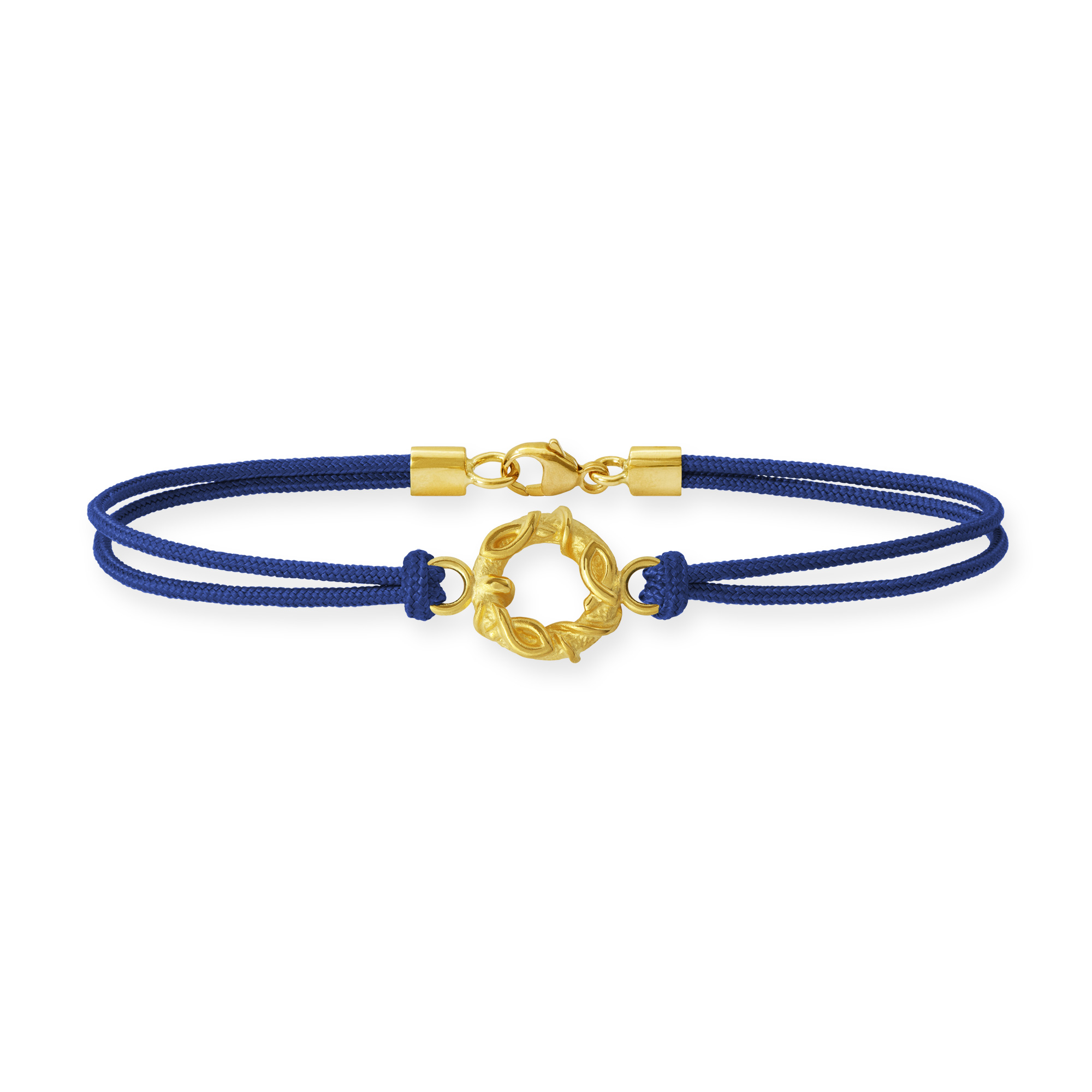 LESER Armband- Fische Seide 750 Gelbgold