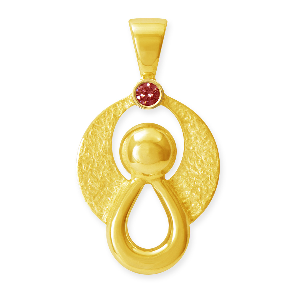 LESER Anhaenger- Engel 750 Gelbgold Brillant