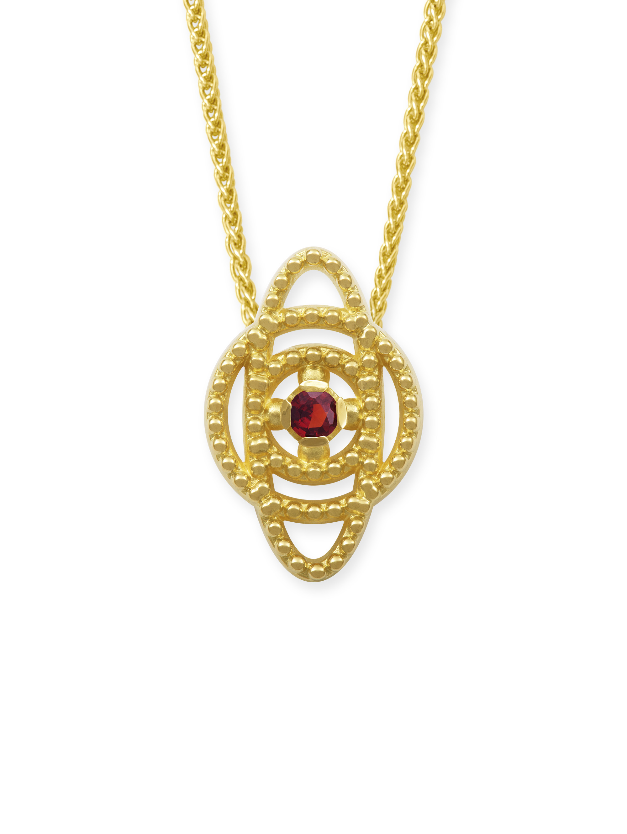 Oval-AH_750GG_Granat_104531 LESER Dirndlschmuck-Anhaenger